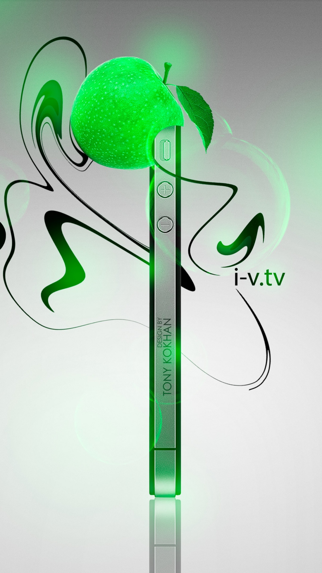 Illustration de Fleur Violette et Verte. Wallpaper in 1080x1920 Resolution