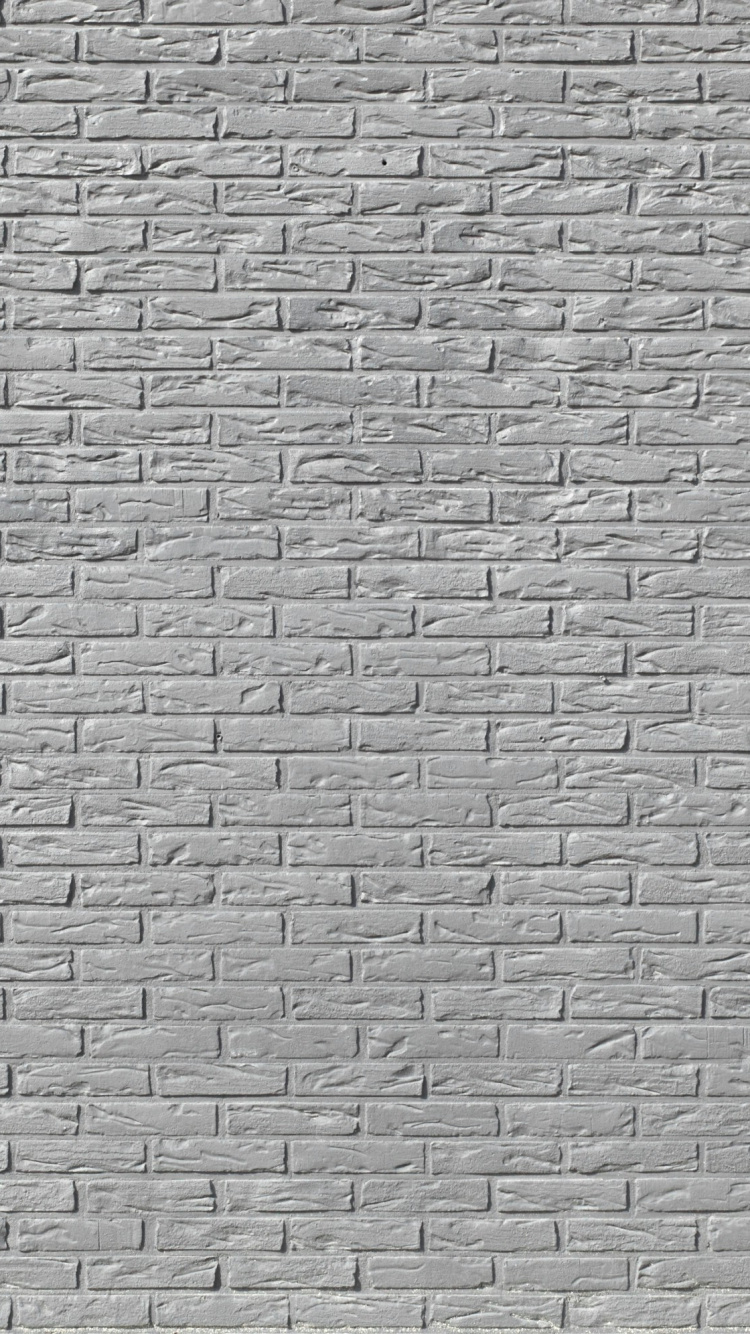 Black and White Brick Wall. Wallpaper in 750x1334 Resolution