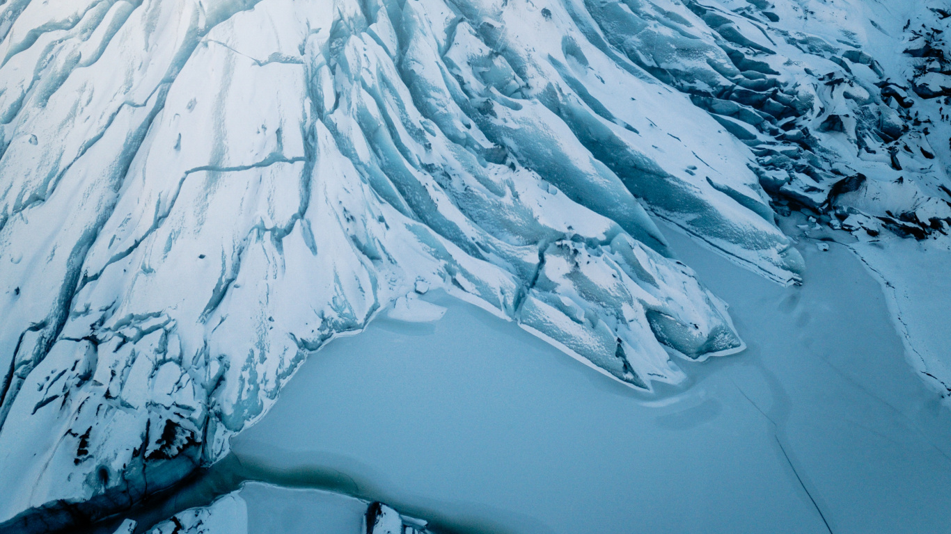 Snow, Glacial Landform, Water, Freezing, Ice. Wallpaper in 1366x768 Resolution
