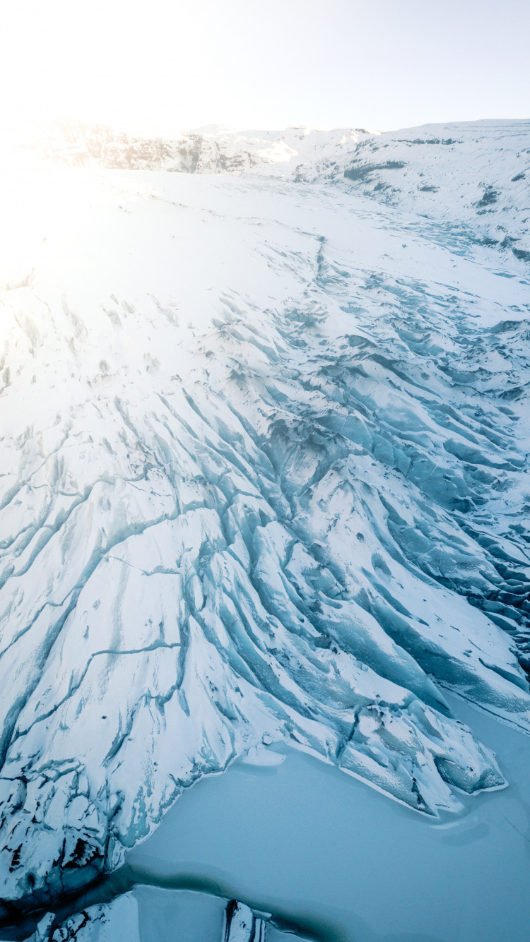Schnee, Gletscher-landform, Wasser, Einfrieren, Gletscher. Wallpaper in 750x1334 Resolution