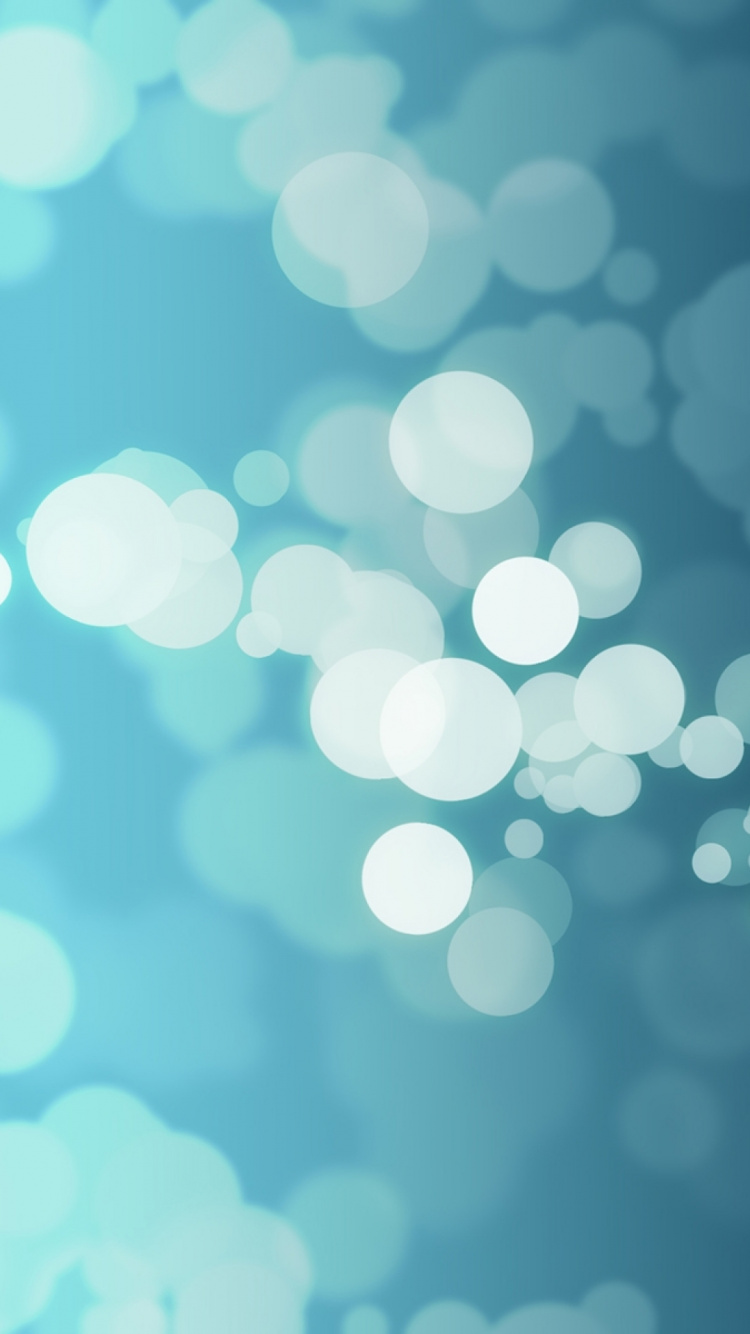 Luces Bokeh Azules y Blancas. Wallpaper in 750x1334 Resolution