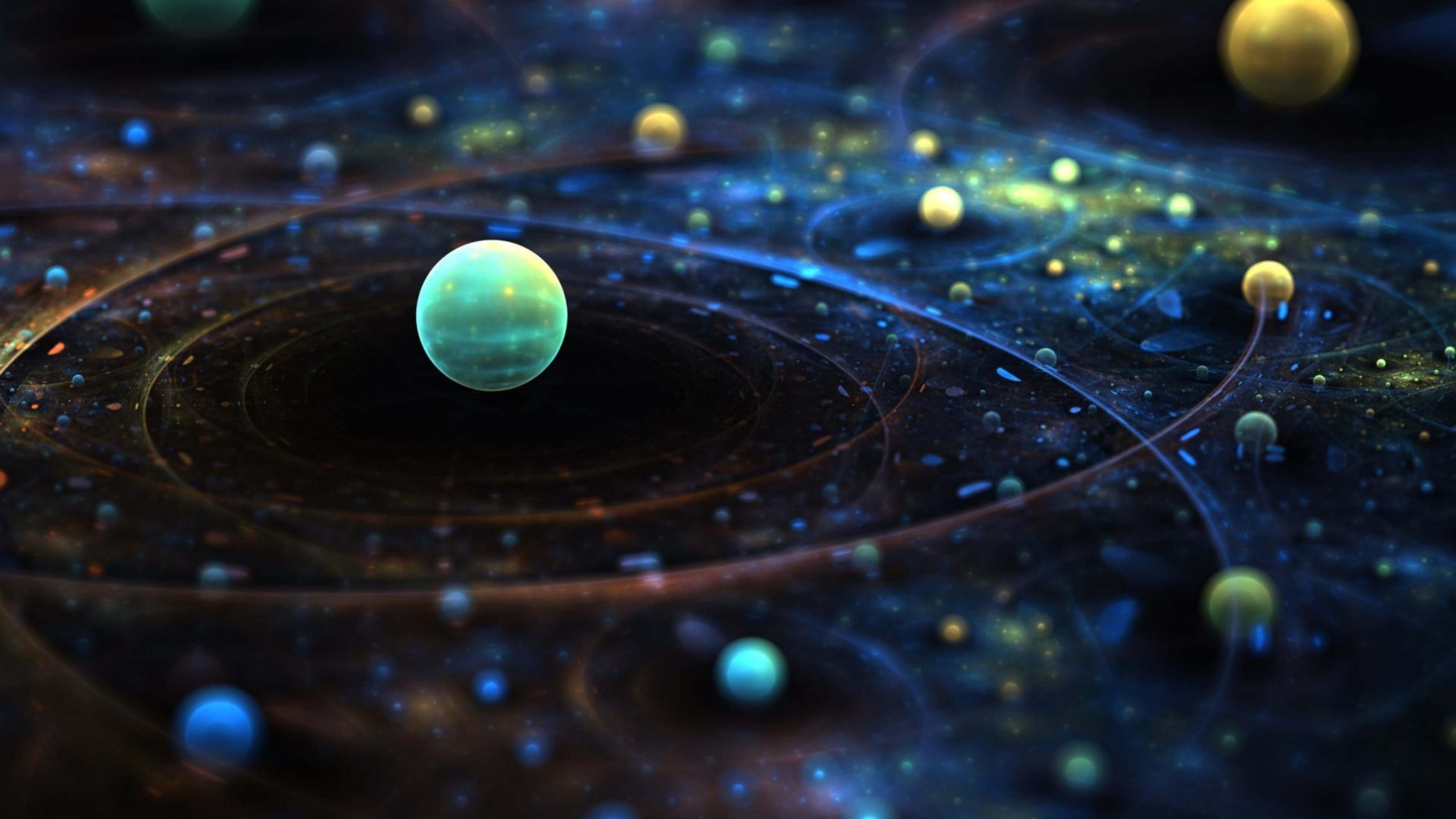 Universo, Multiverso, el Arte Abstracto, Arte Fractal, Agua. Wallpaper in 2560x1440 Resolution