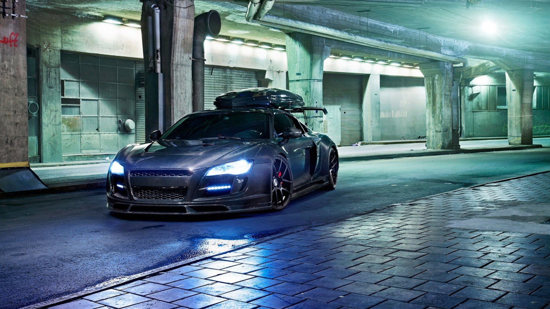 Black Porsche 911 Parked in Building. Wallpaper in 1920x1080 Resolution