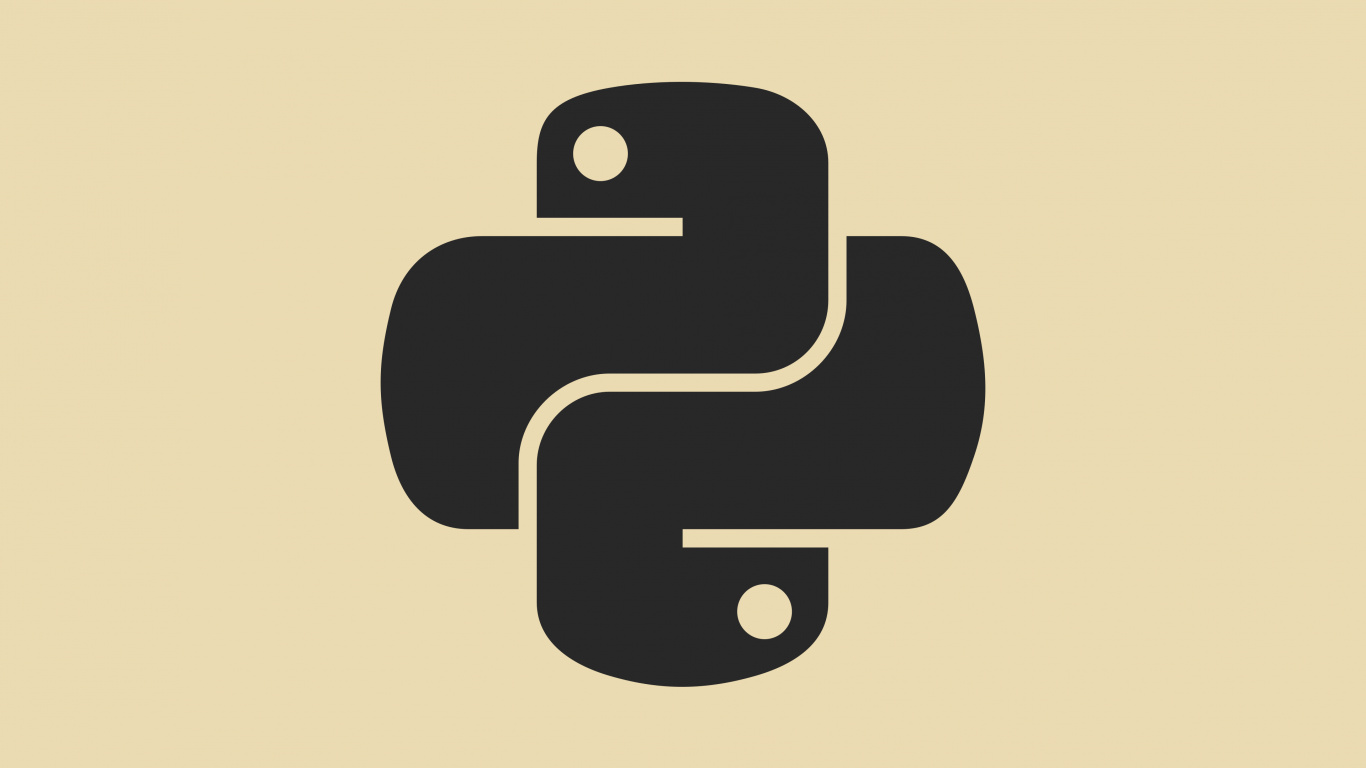 Logo Python, Python, Logo, Programming Language, Standing. Wallpaper in 1366x768 Resolution