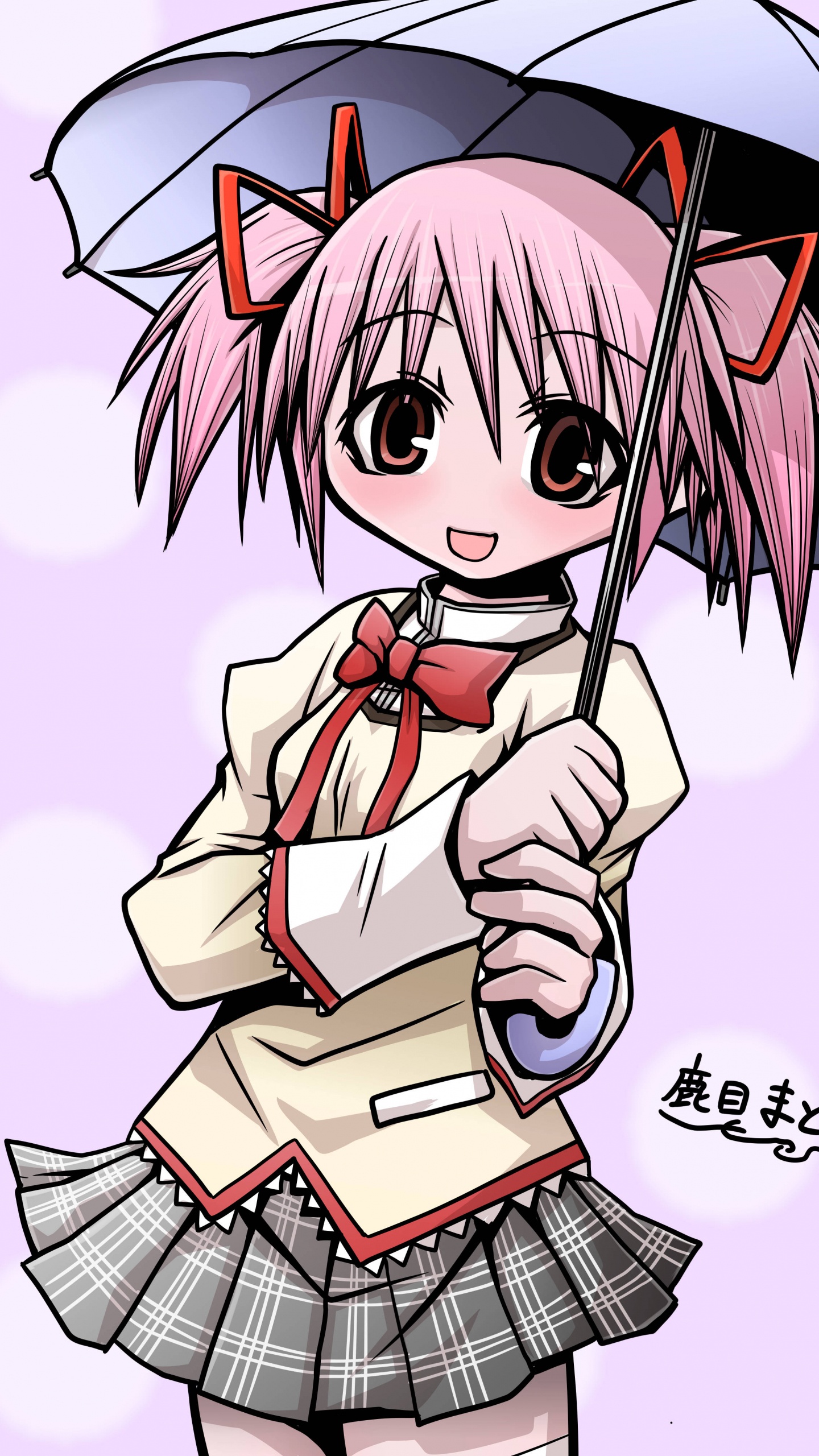 Animated Cartoon, Madoka Kaname, Sayaka Miki, Sleeve, Cartoon. Wallpaper in 1440x2560 Resolution