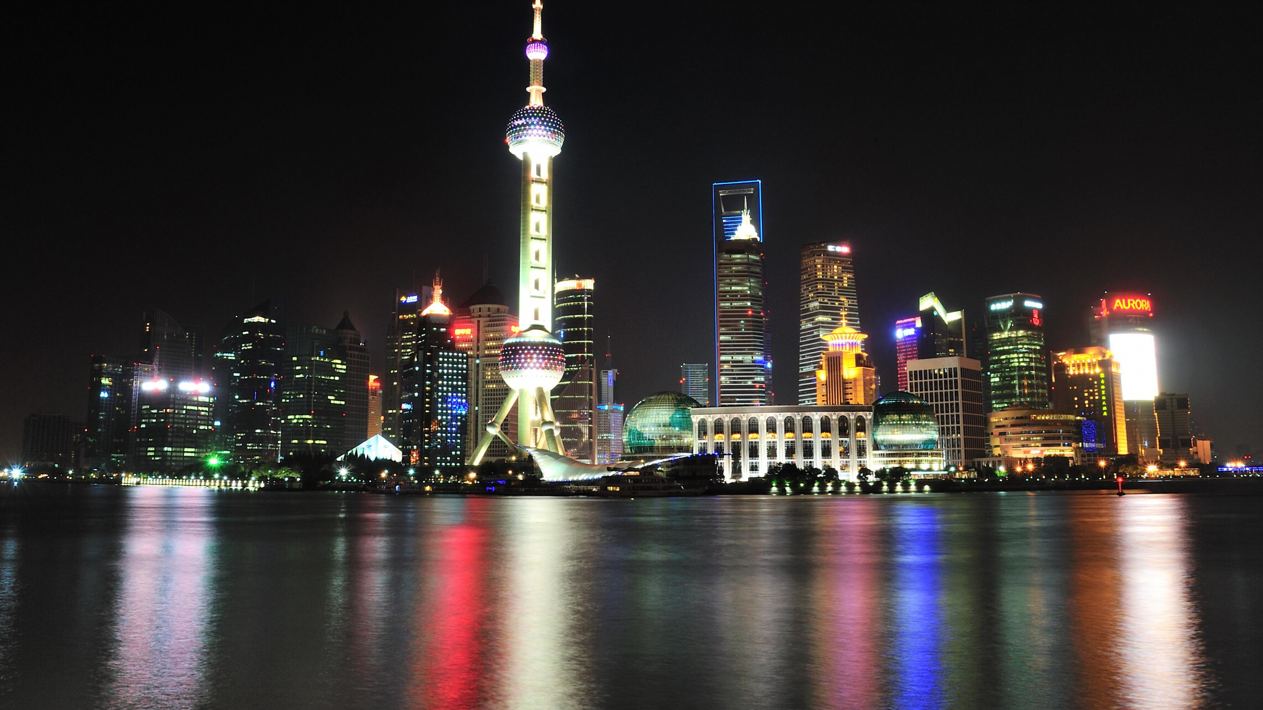 City Skyline During Night Time. Wallpaper in 2560x1440 Resolution