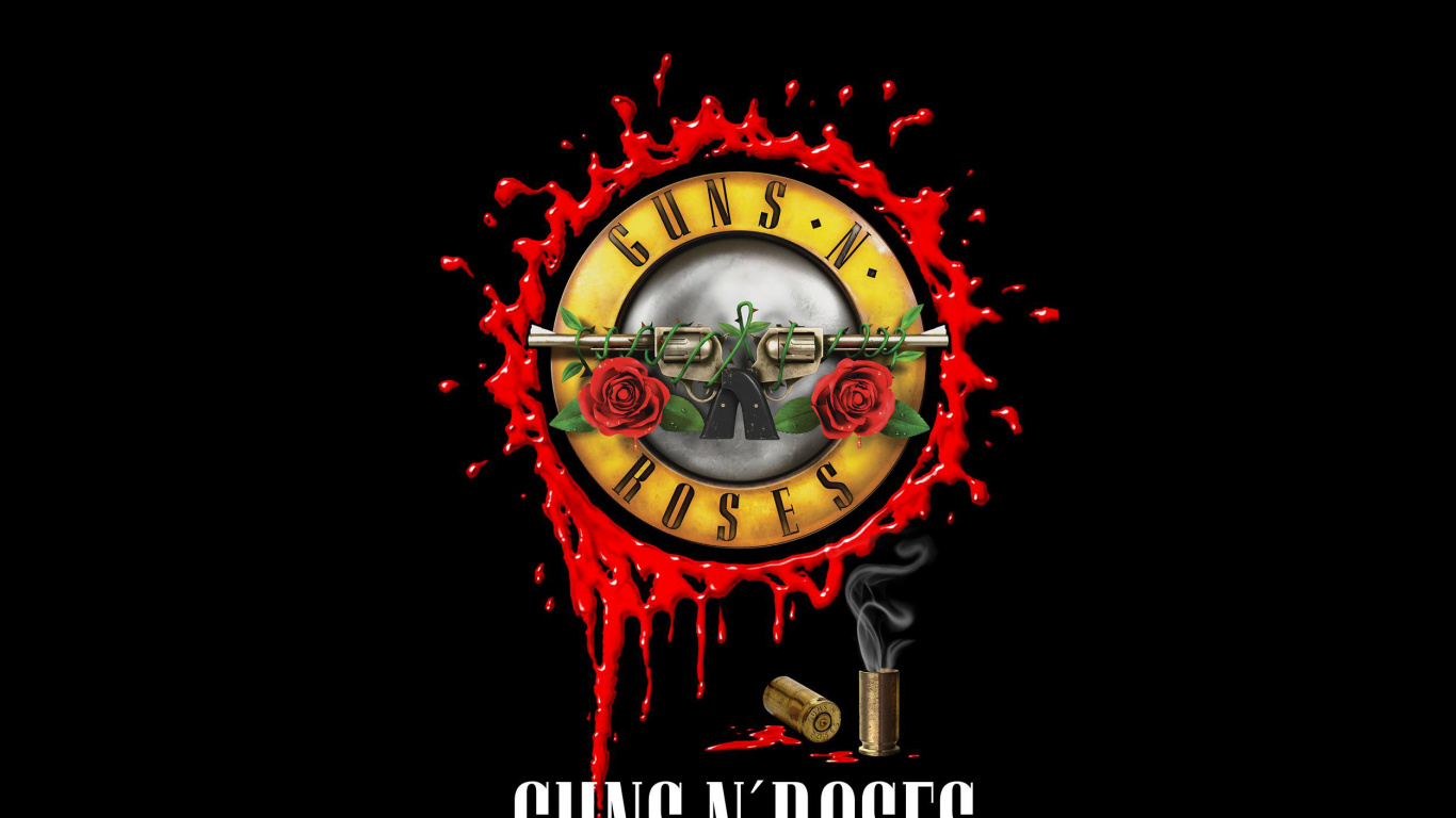 No en Esta Vida Gira, Guns N Roses, Logotipo, Diseño Gráfico, Ilustración. Wallpaper in 1366x768 Resolution