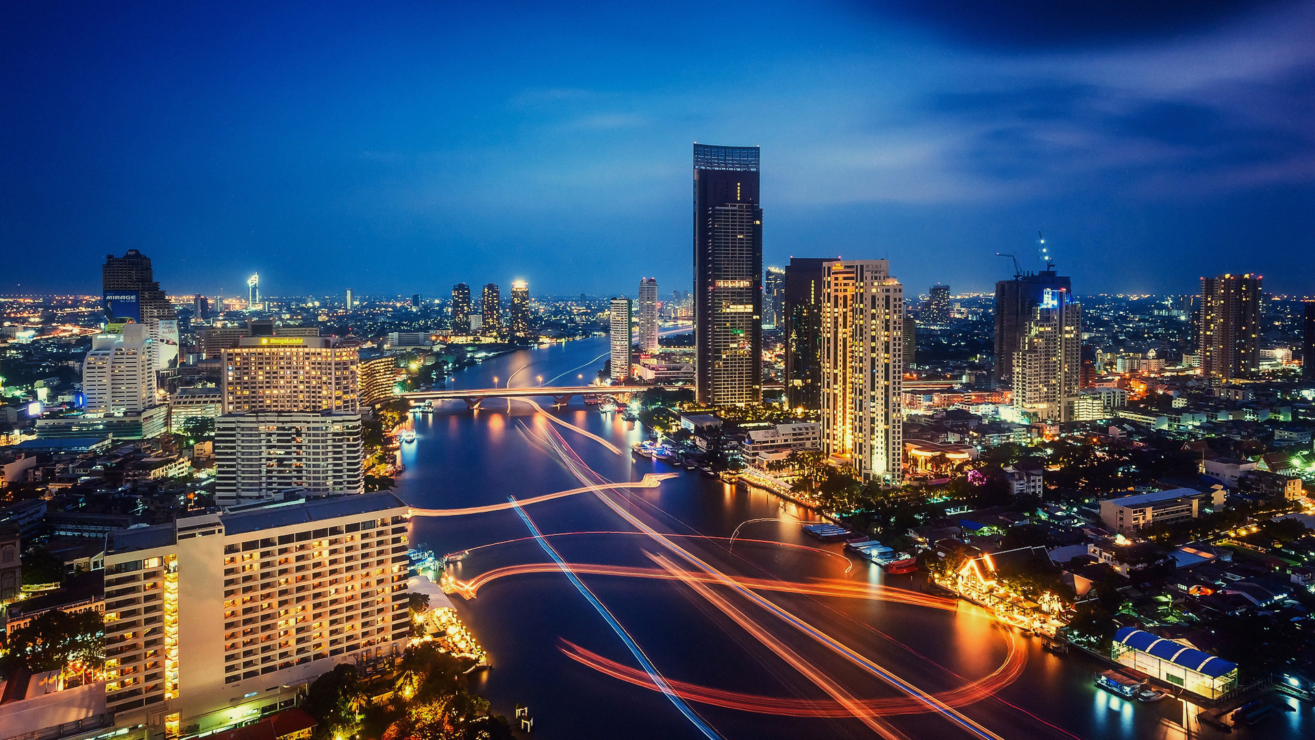 Time Lapse Photography of City Lights During Night Time. Wallpaper in 1920x1080 Resolution