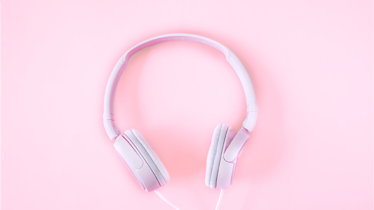 Headphones, Pink, Audio Equipment, Gadget, Ear. Wallpaper in 1280x720 Resolution