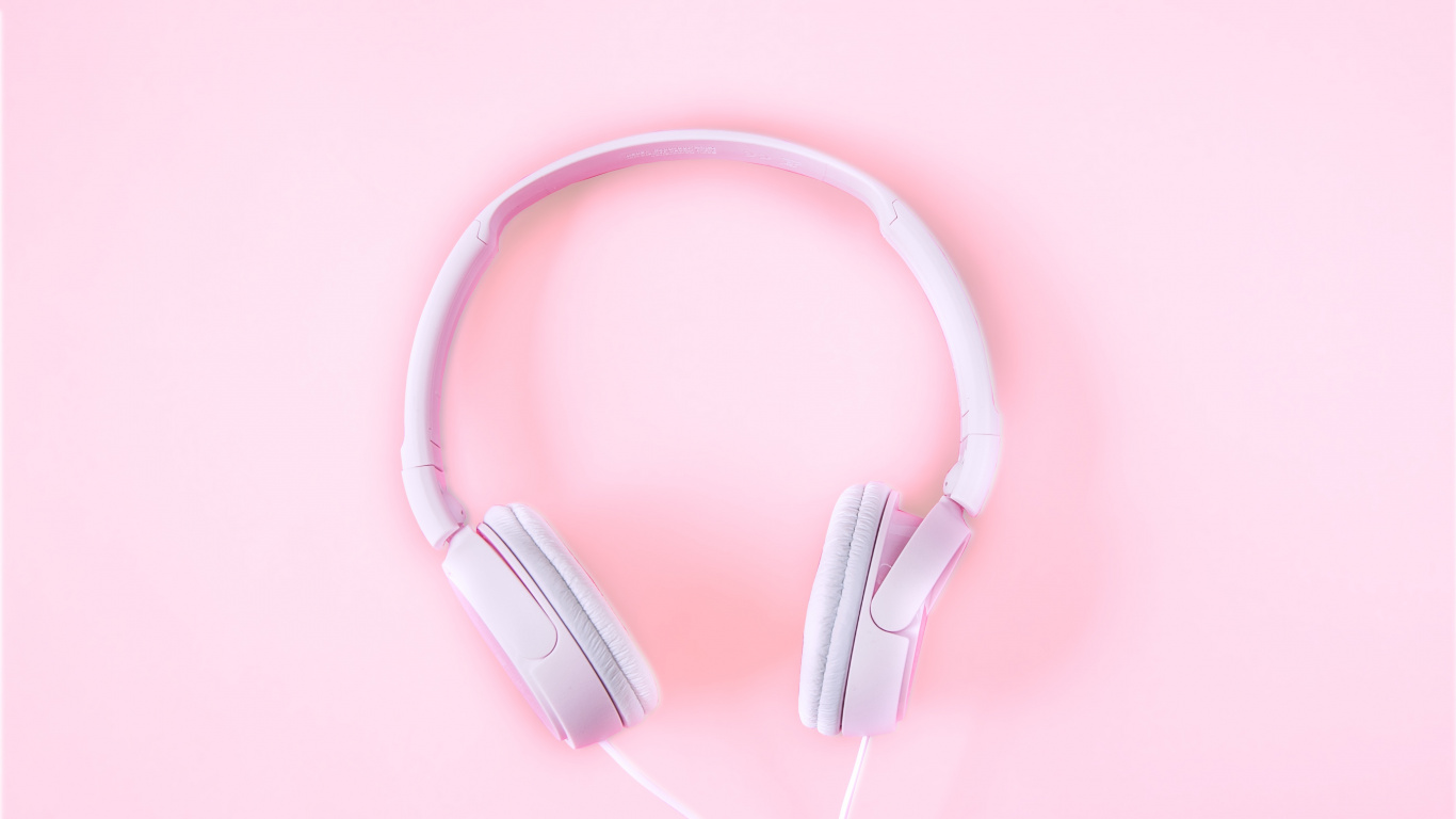 Headphones, Pink, Audio Equipment, Gadget, Ear. Wallpaper in 1366x768 Resolution