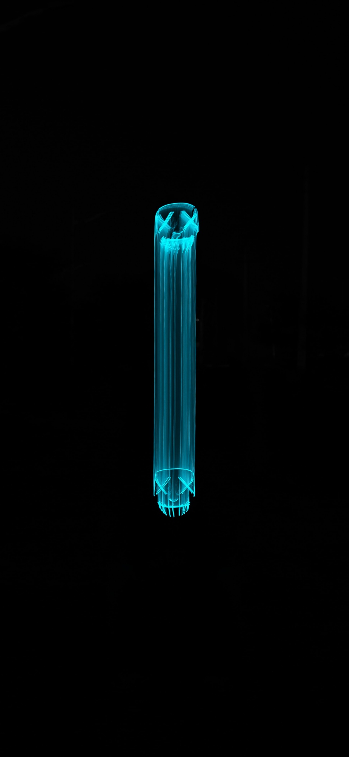 Blue Light in Dark Room. Wallpaper in 1125x2436 Resolution