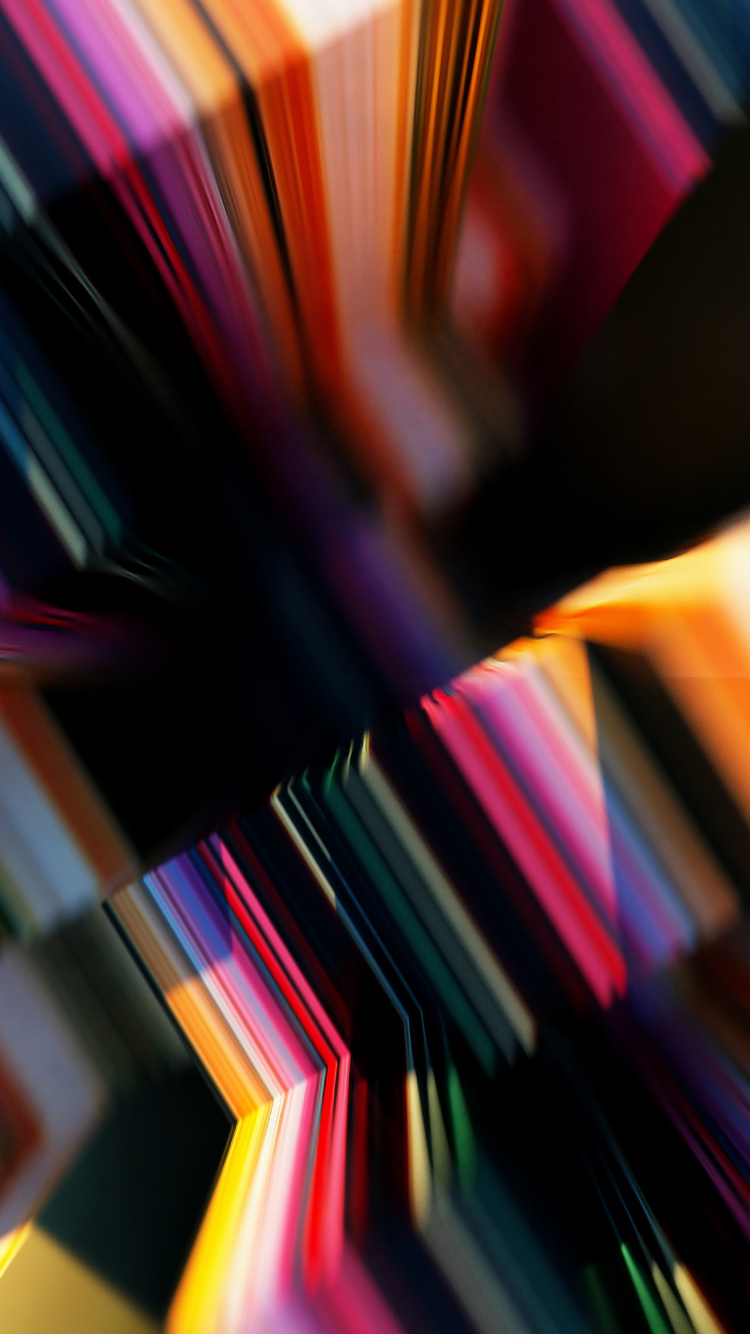 Peinture Abstraite Violet Jaune et Noir. Wallpaper in 750x1334 Resolution