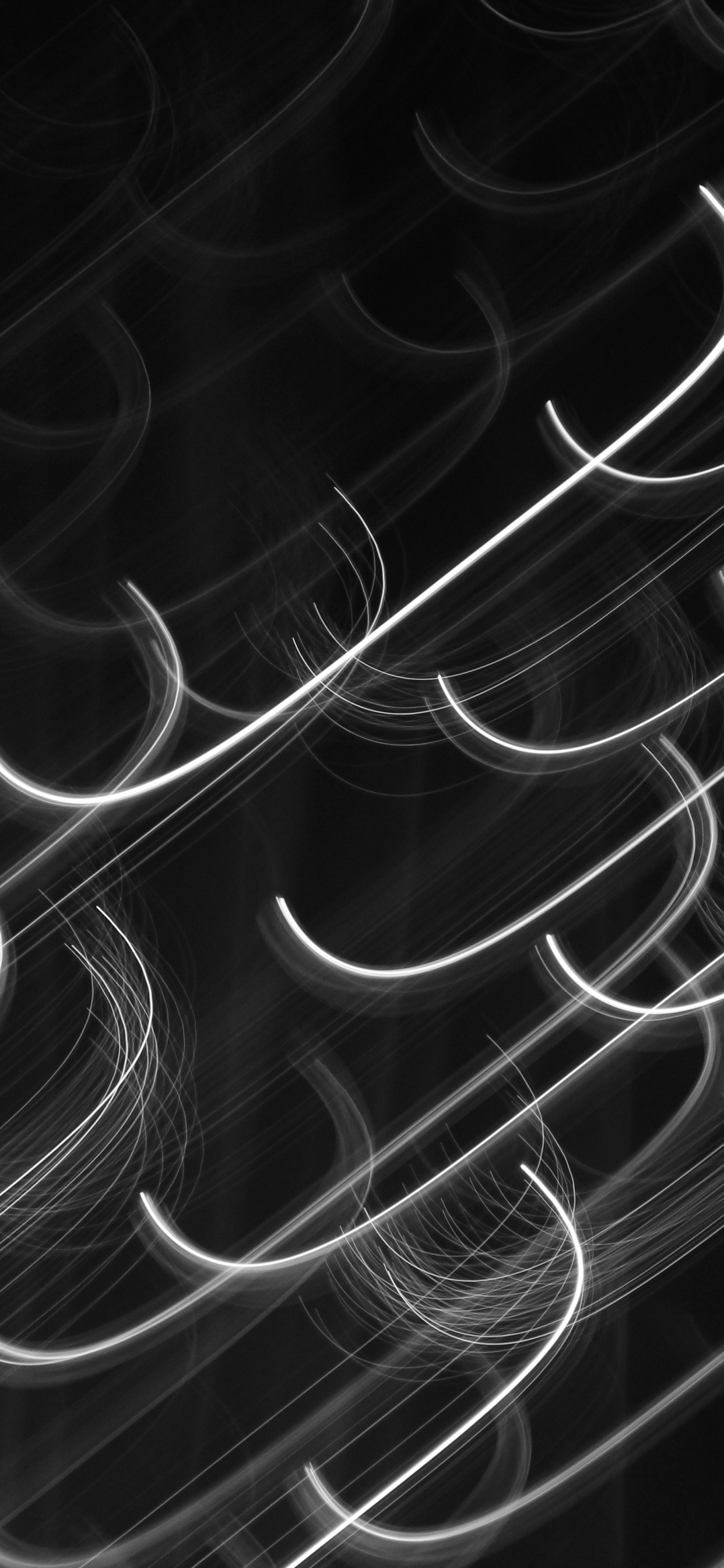 Ilustración de Línea Blanca y Negra. Wallpaper in 1242x2688 Resolution