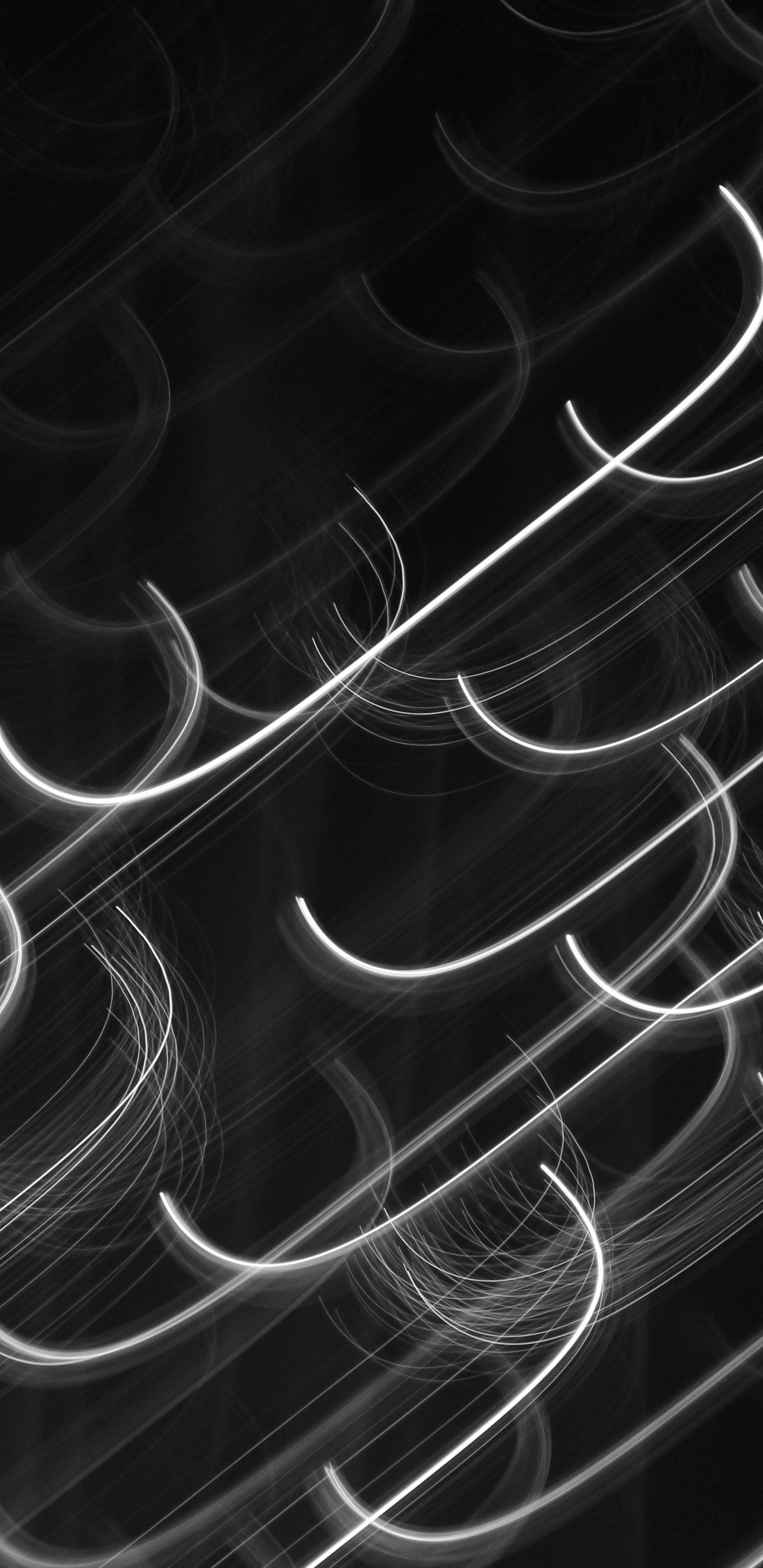 Ilustración de Línea Blanca y Negra. Wallpaper in 1440x2960 Resolution