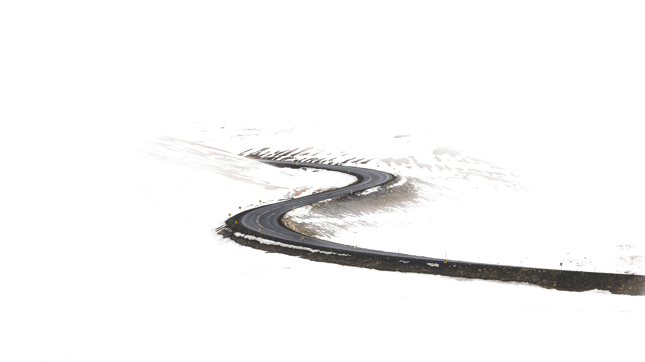 Road, Minimalism, Highway, Drawing, Sketch. Wallpaper in 1280x720 Resolution