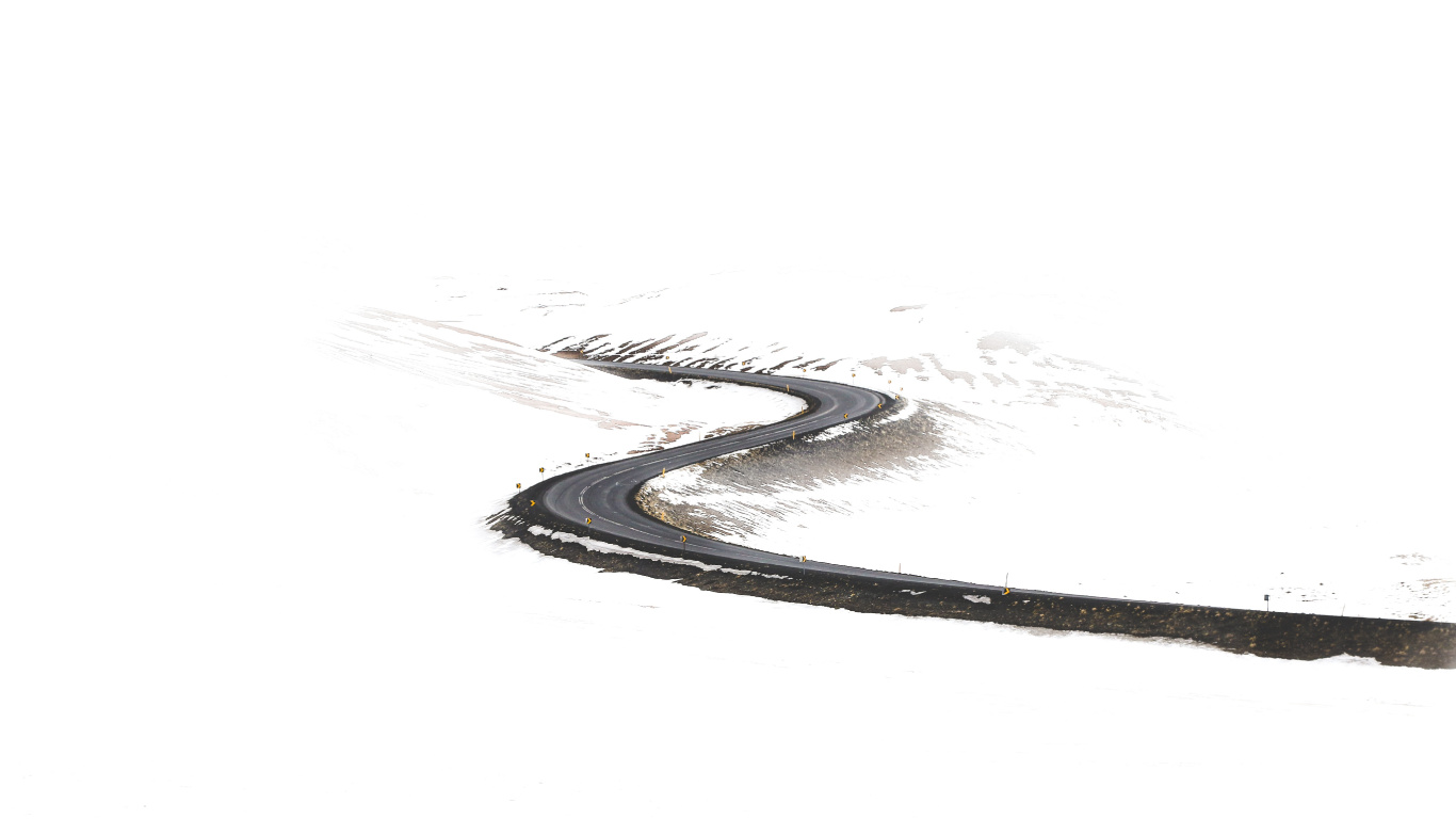Road, Minimalism, Highway, Drawing, Sketch. Wallpaper in 1366x768 Resolution