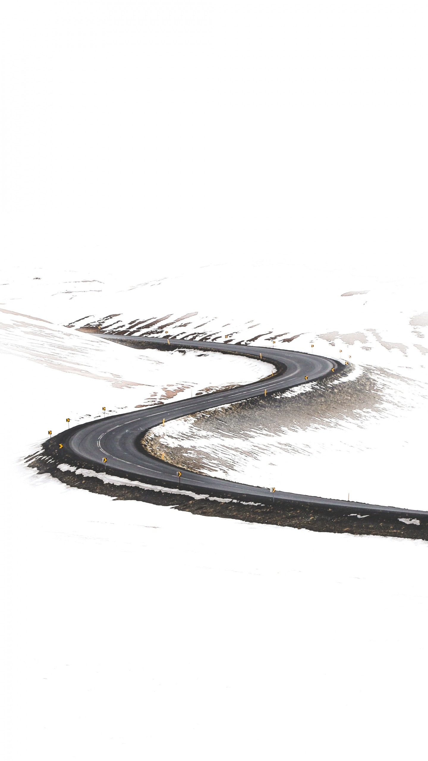 Road, Minimalism, Highway, Drawing, Sketch. Wallpaper in 1440x2560 Resolution