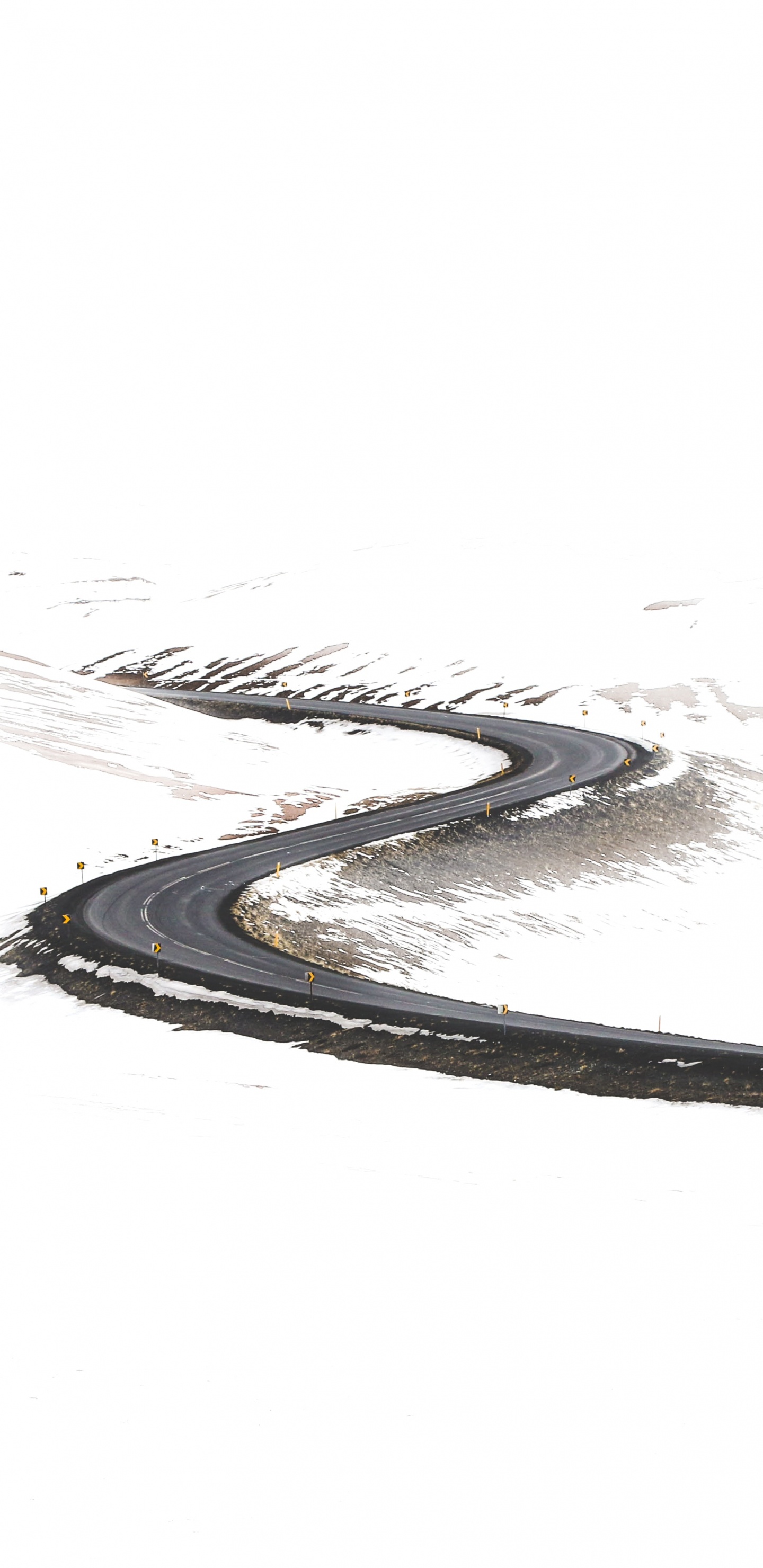 Road, Minimalism, Highway, Drawing, Sketch. Wallpaper in 1440x2960 Resolution