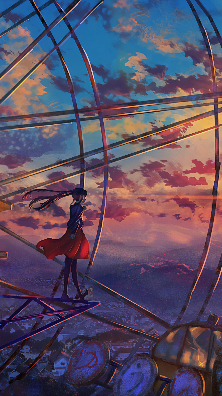 People Riding on Swing Under Blue Sky During Daytime. Wallpaper in 750x1334 Resolution