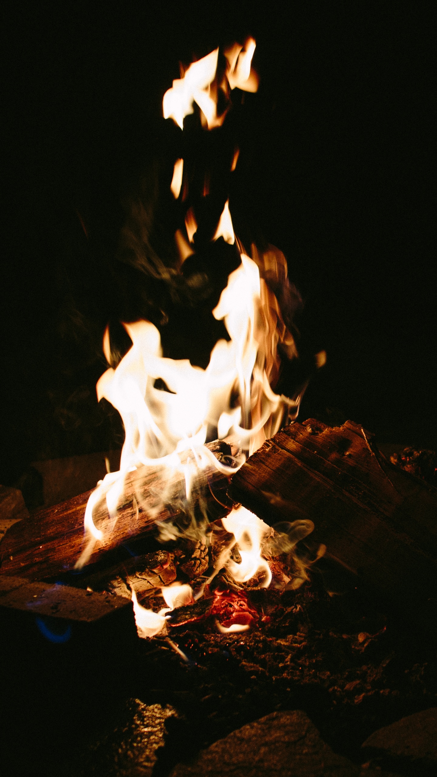 Fire, Heat, Flame, Campfire, Bonfire. Wallpaper in 1440x2560 Resolution