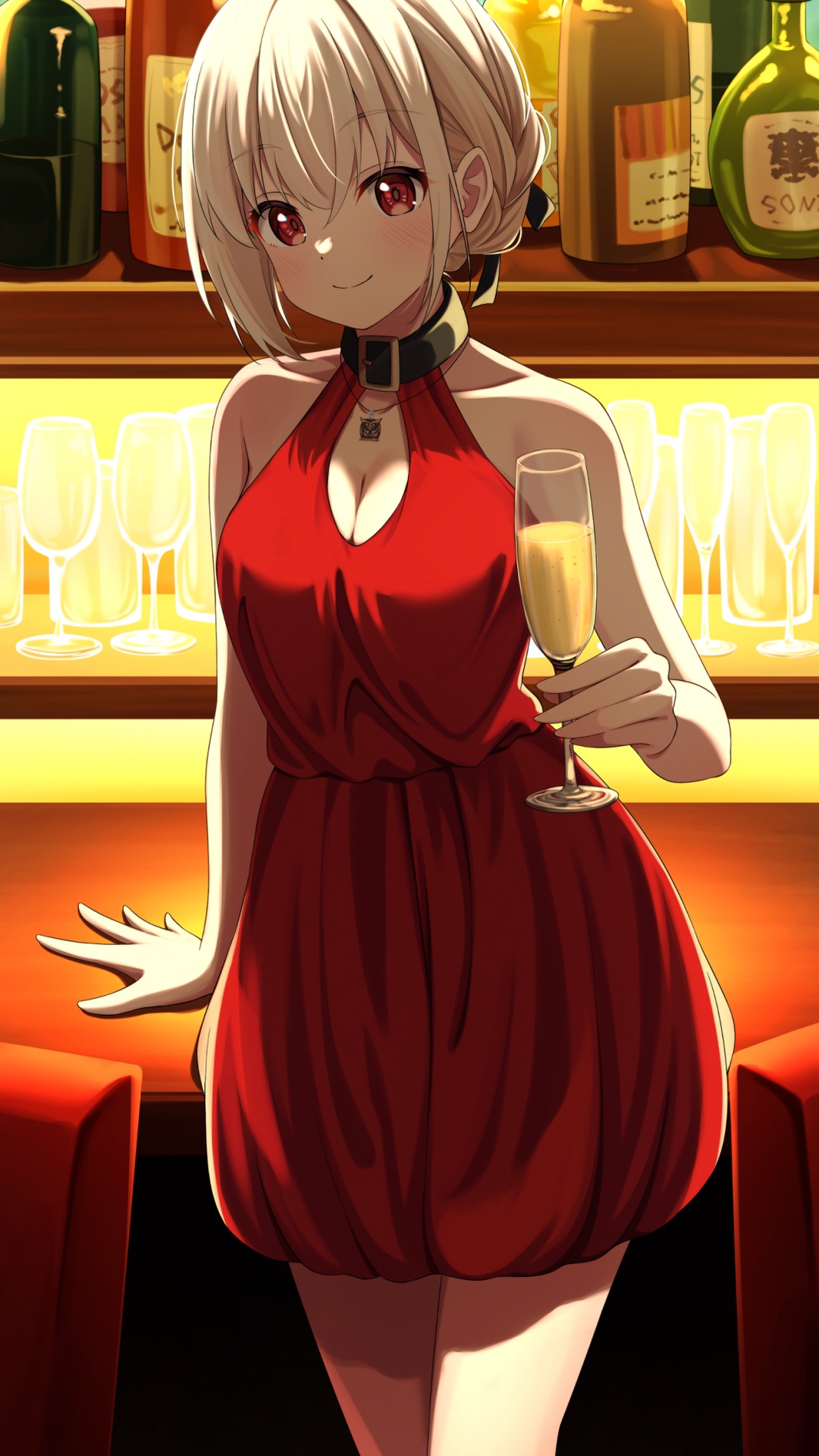 Chisato Nishikigi, de Dibujos Animados, Caricatura, Ilustración, Dibujo. Wallpaper in 1080x1920 Resolution