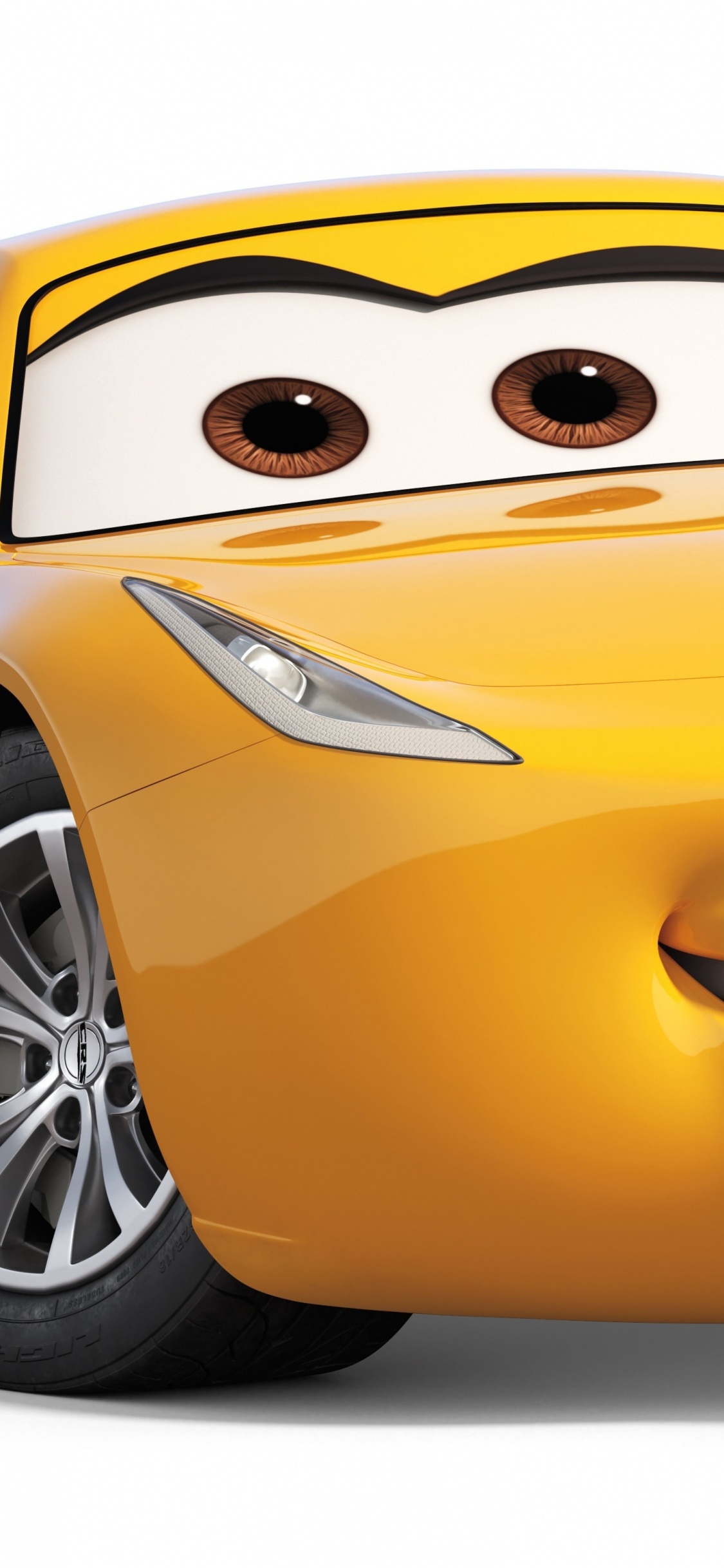 Illustration de Voiture Orange et Noire. Wallpaper in 1125x2436 Resolution