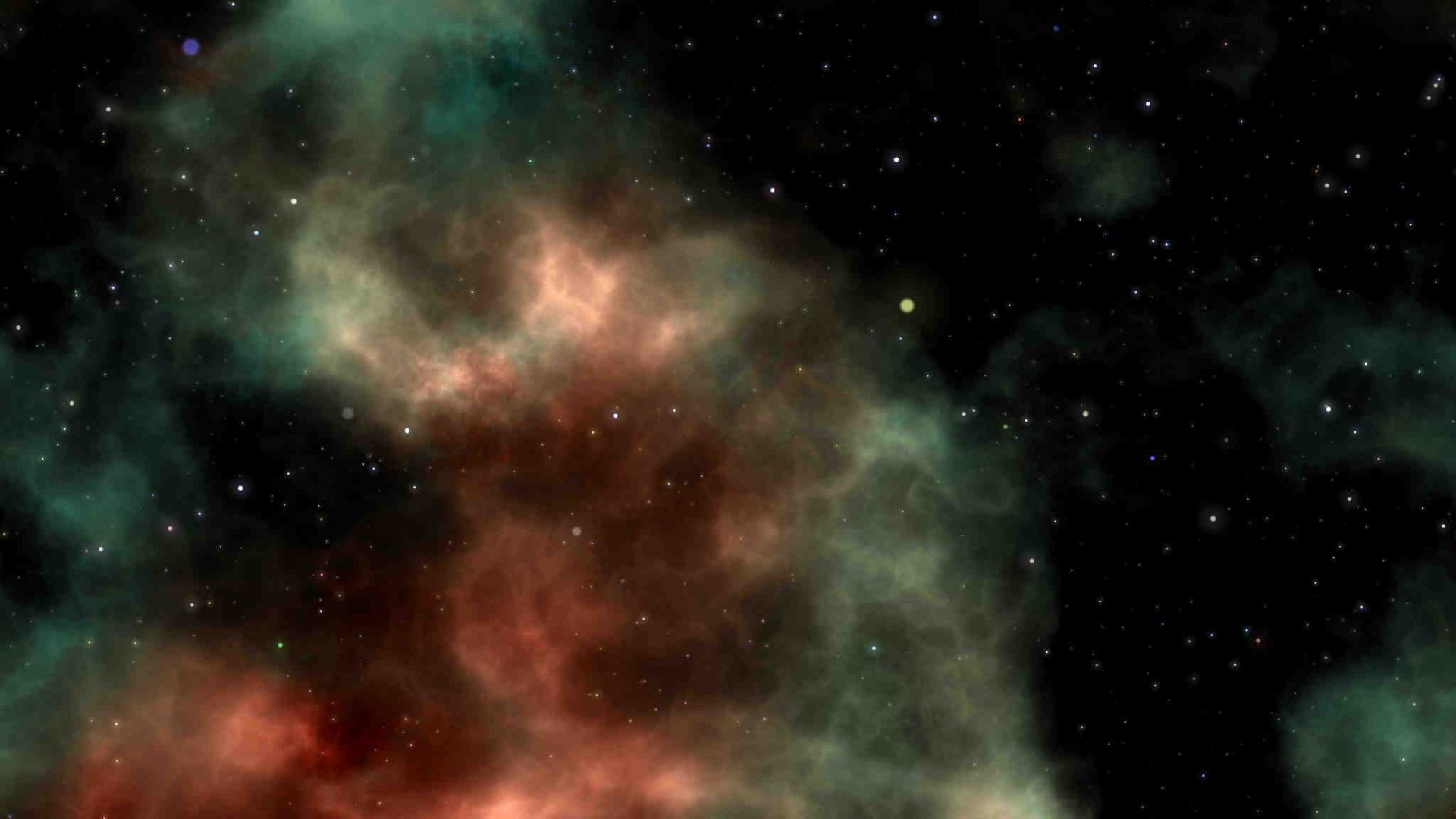 Illustration de la Galaxie Verte et Brune. Wallpaper in 1920x1080 Resolution