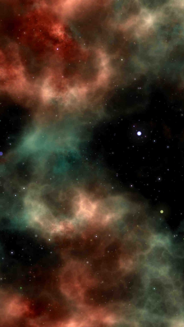 Ilustración de Galaxia Verde y Marrón. Wallpaper in 720x1280 Resolution