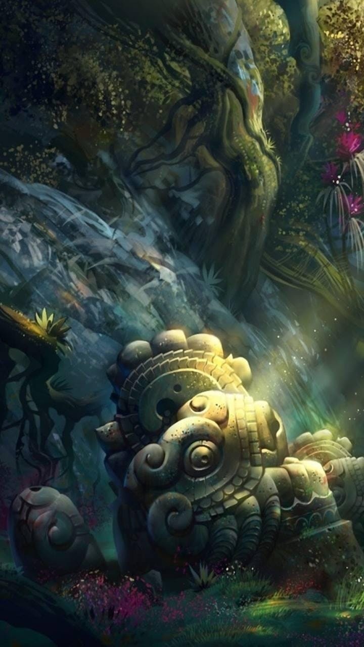 Árbol Verde y Marrón Con Luces. Wallpaper in 720x1280 Resolution