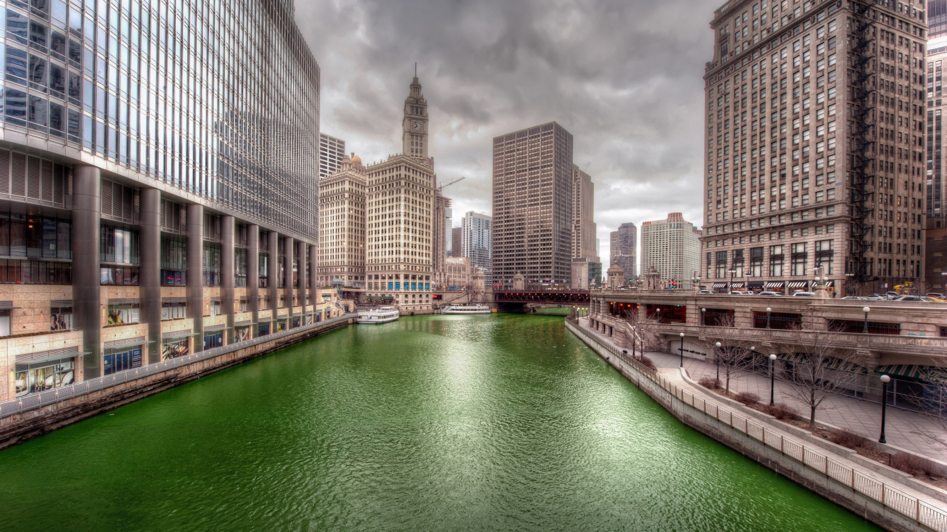 芝加哥, 城市, 城市景观, 大都会, 资本市 壁纸 1366x768 允许