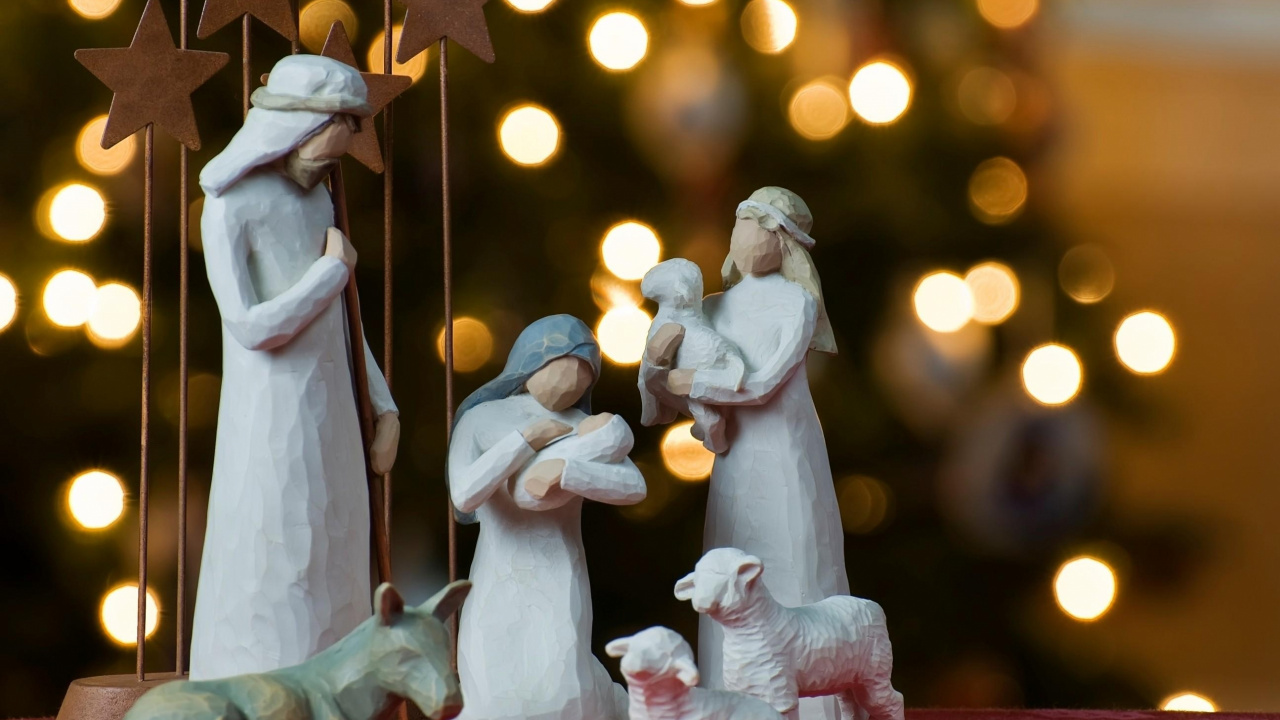 Geburt Jesu, Krippe, Weihnachtsdekoration, Tradition, Veranstaltung. Wallpaper in 1280x720 Resolution