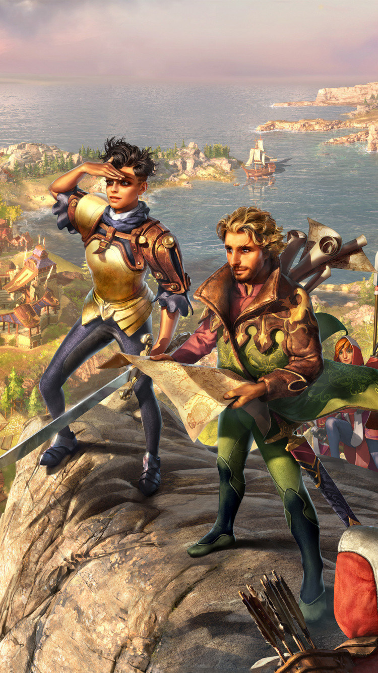 Siedler, Meister Von Anteria, Ubisoft, Strategie-video-Spiel, Pc-Spiel. Wallpaper in 750x1334 Resolution