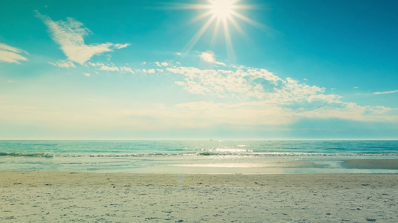Meer Unter Blauem Himmel Und Weißen Wolken Tagsüber. Wallpaper in 1280x720 Resolution