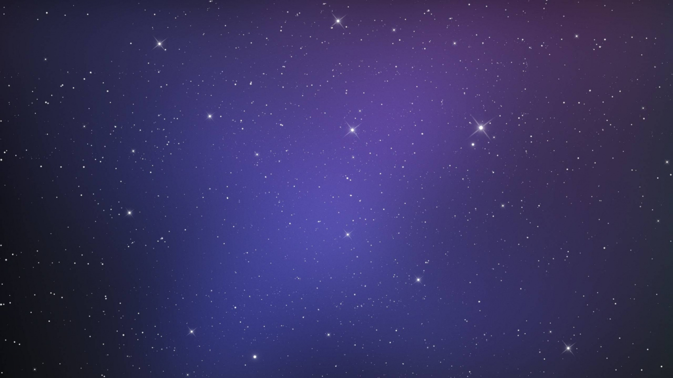 Étoiles Dans le Ciel Pendant la Nuit. Wallpaper in 1366x768 Resolution
