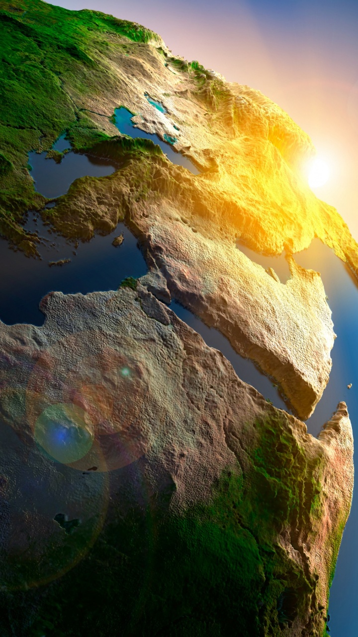 Green and Brown Rock Formation. Wallpaper in 720x1280 Resolution