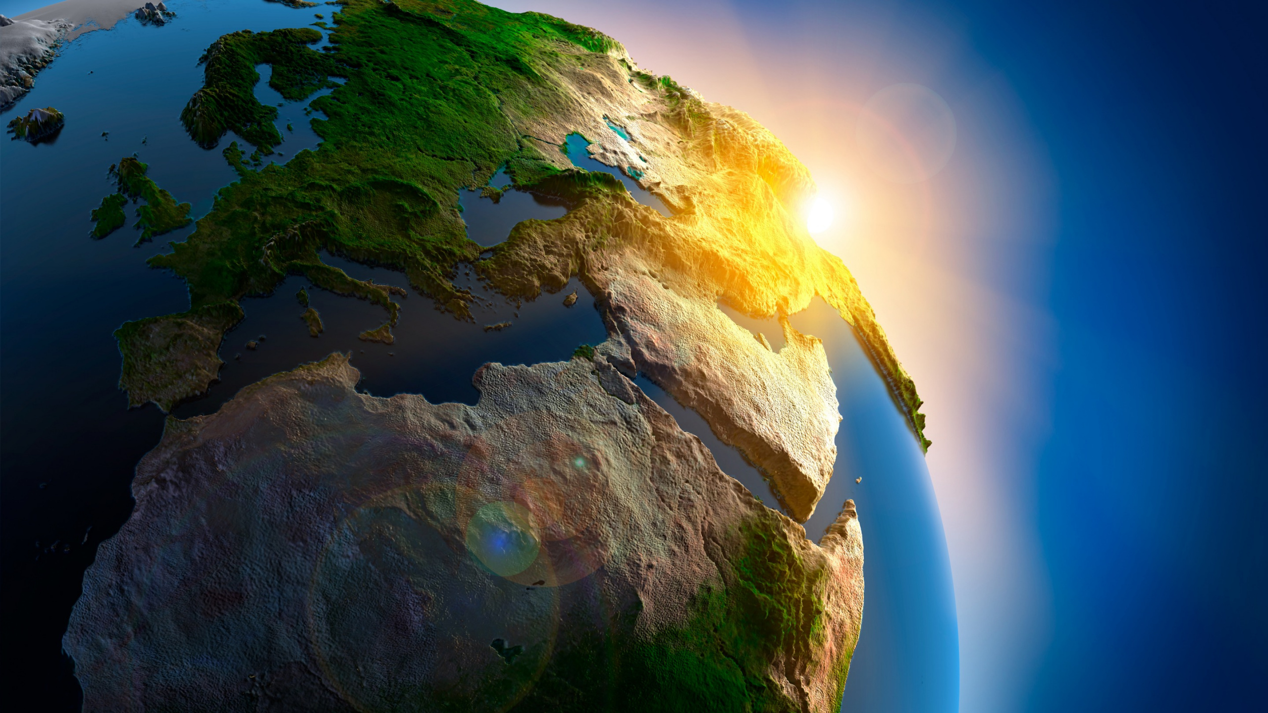 Formación Rocosa Verde y Marrón.. Wallpaper in 2560x1440 Resolution