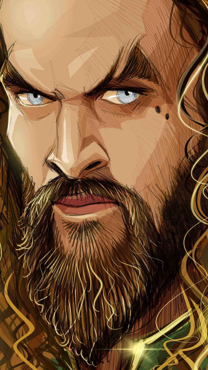 Aquaman, Jason Momoa, Superhelden, Illustration, Grafik-design. Wallpaper in 720x1280 Resolution