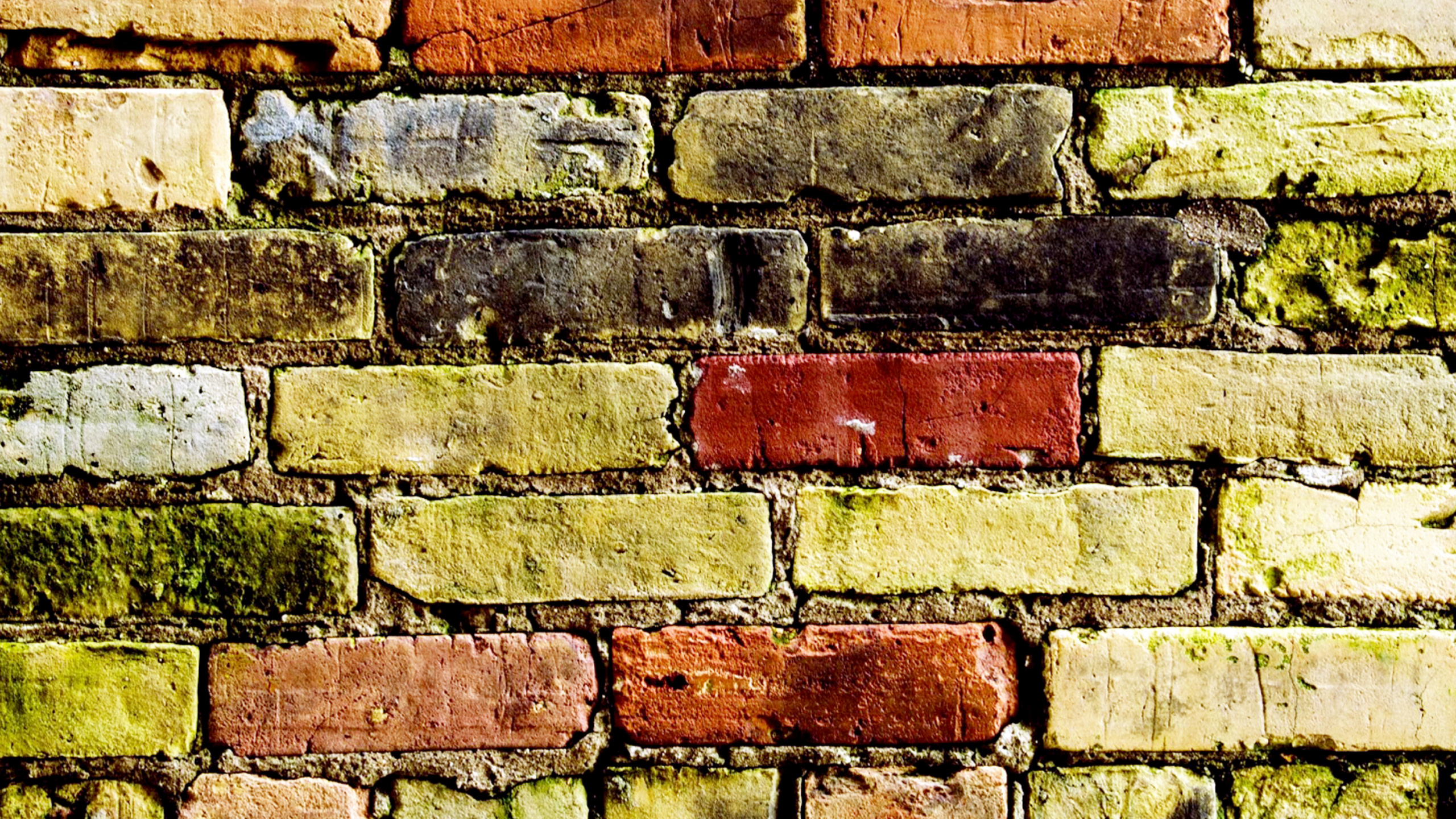 Pared de Ladrillo Marrón y Gris. Wallpaper in 2560x1440 Resolution