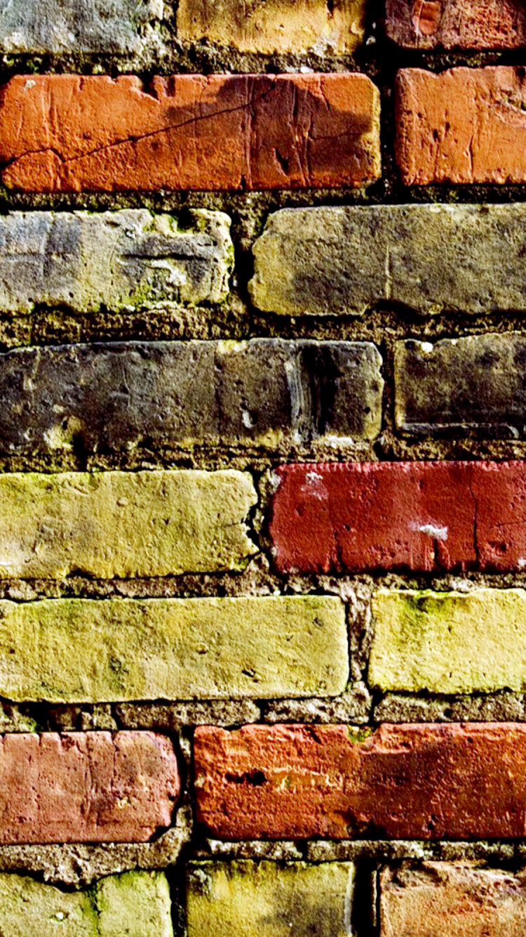 Pared de Ladrillo Marrón y Gris. Wallpaper in 750x1334 Resolution