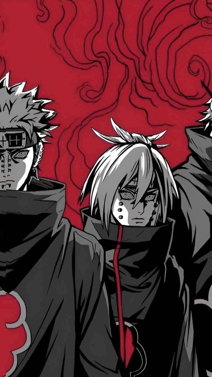 L'anime, Art, Akatsuki, Naruto Shippuden, Sasuke Uchiha. Wallpaper in 720x1280 Resolution