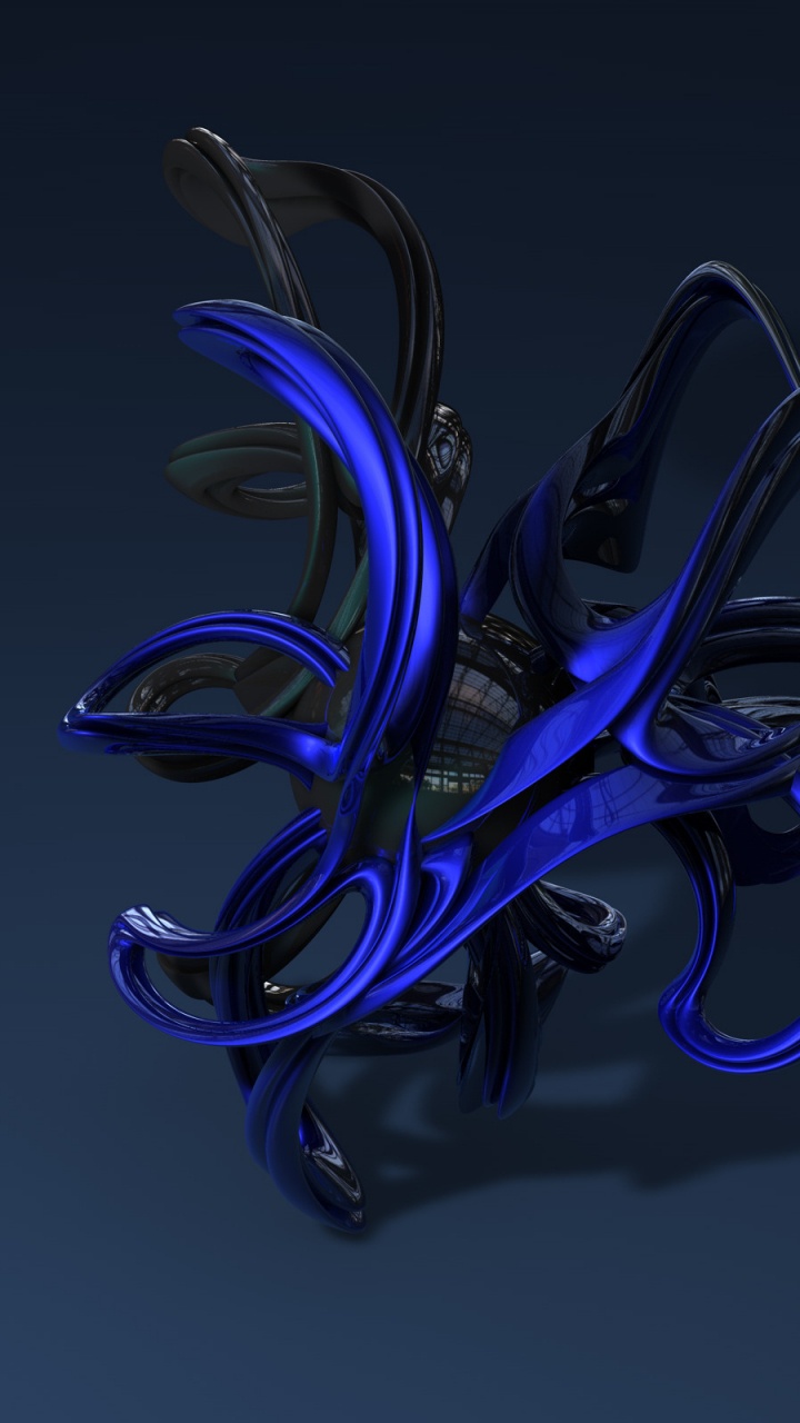 Pintura Abstracta Azul y Blanca. Wallpaper in 720x1280 Resolution