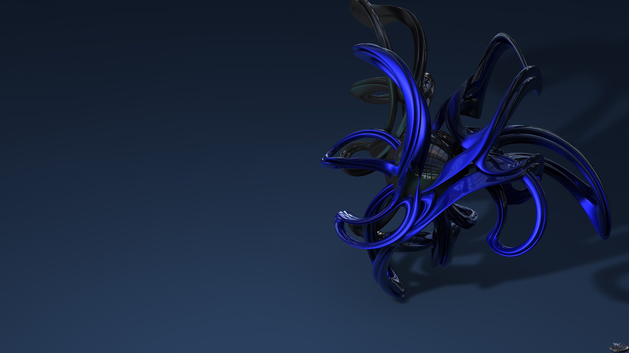 钴蓝色的, 电蓝色的, 紫色的, 渲染, 转移 壁纸 2560x1440 允许