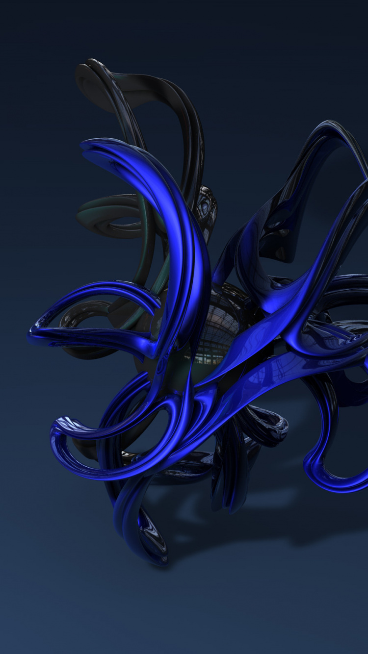 钴蓝色的, 电蓝色的, 紫色的, 渲染, 转移 壁纸 750x1334 允许