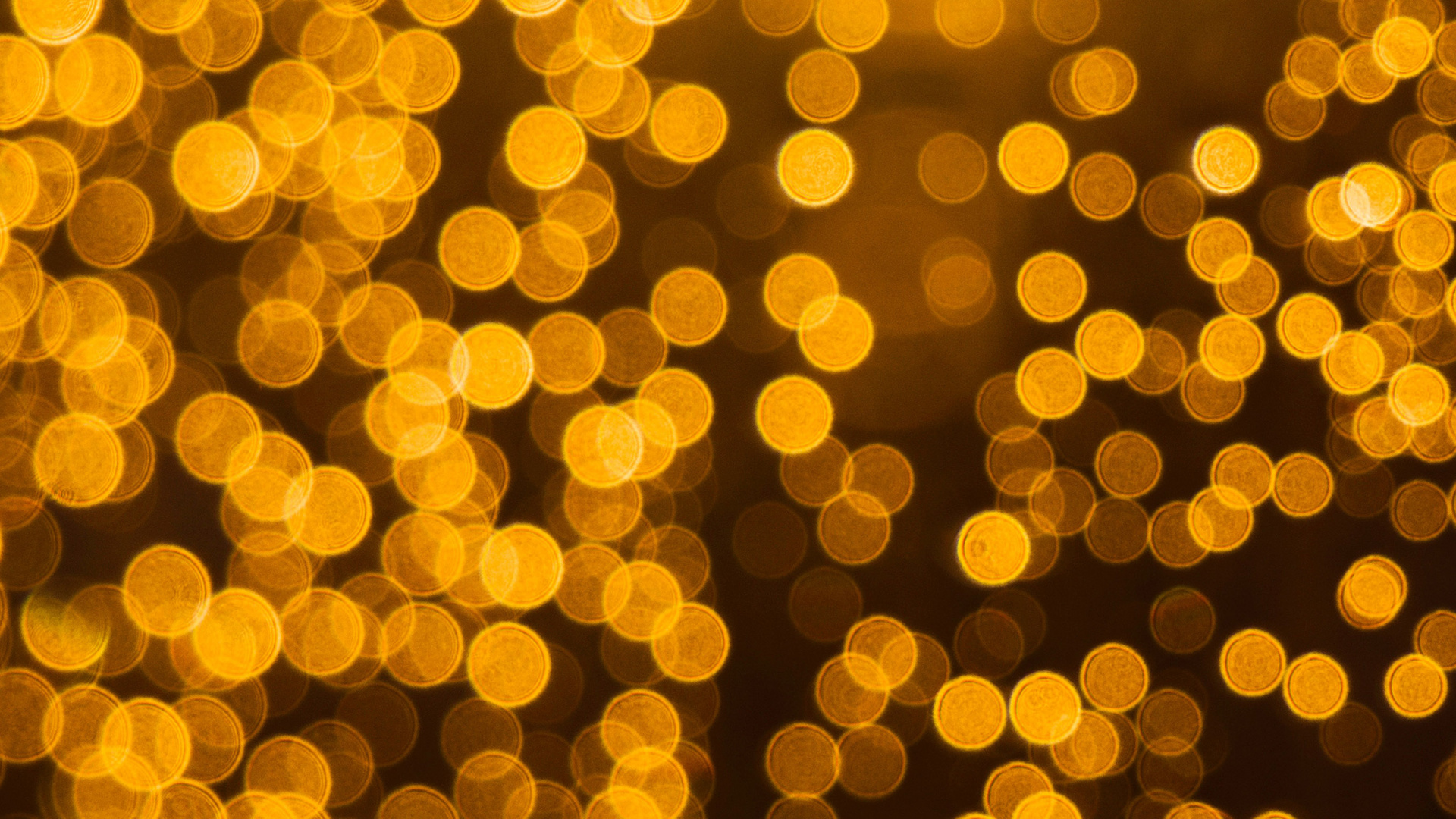 Gelbe Und Weiße Bokeh-Lichter. Wallpaper in 1920x1080 Resolution