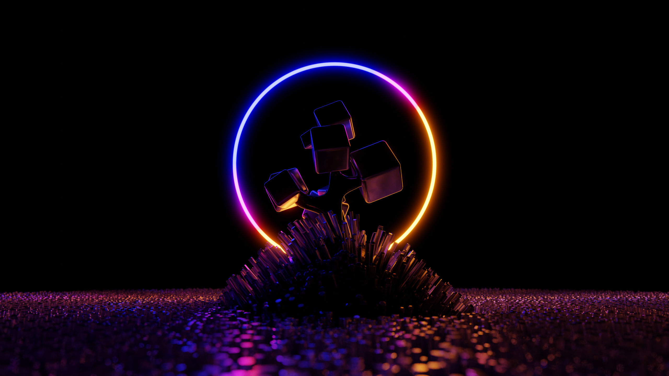 Licht, Wasser, Purpur, Veilchen, Kunst. Wallpaper in 2560x1440 Resolution