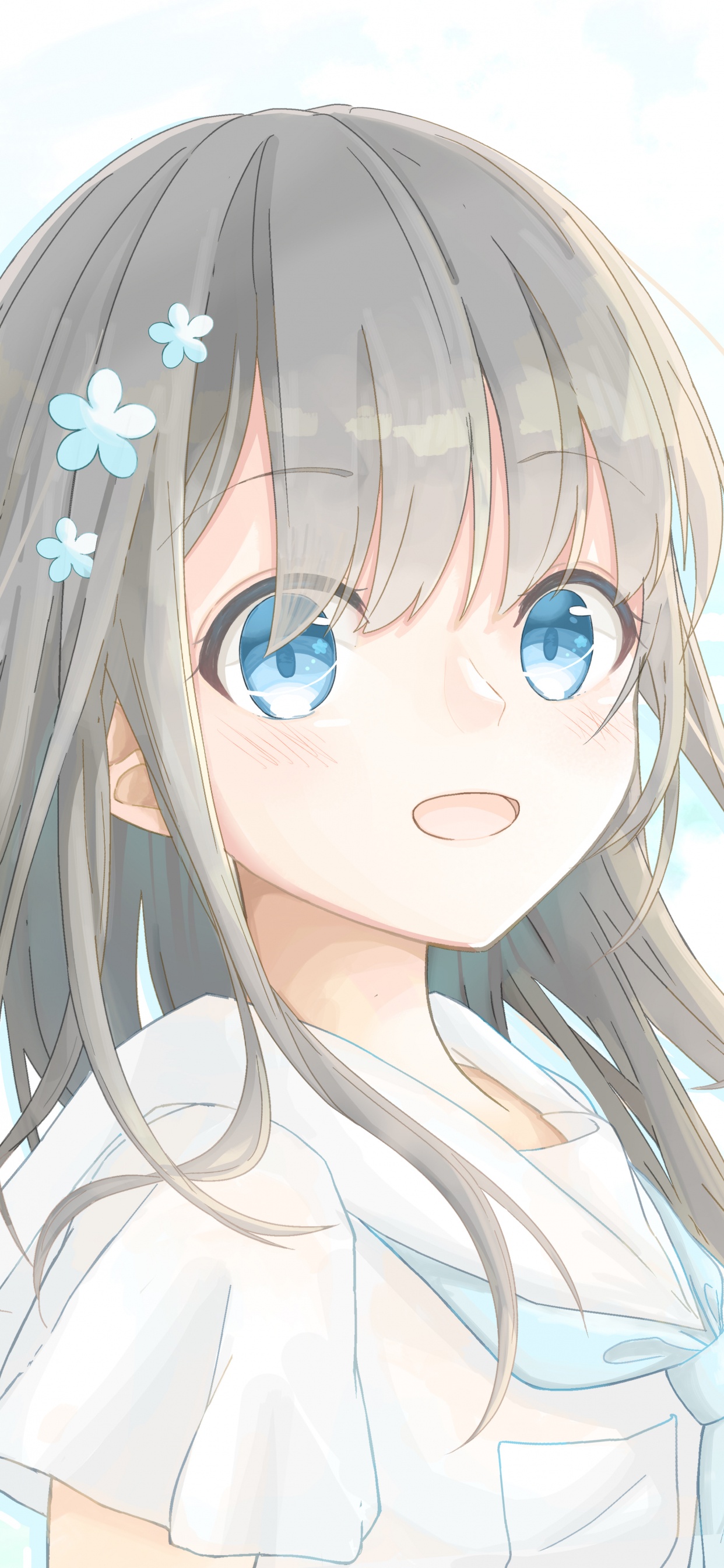 L'anime, Art, Cartoon, L'expression du Visage, Heureux. Wallpaper in 1242x2688 Resolution