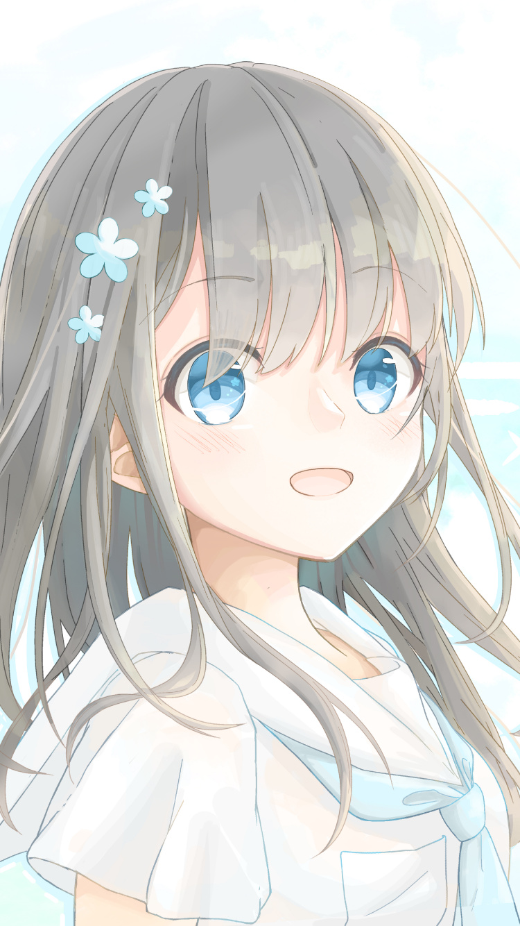 L'anime, Art, Cartoon, L'expression du Visage, Heureux. Wallpaper in 750x1334 Resolution