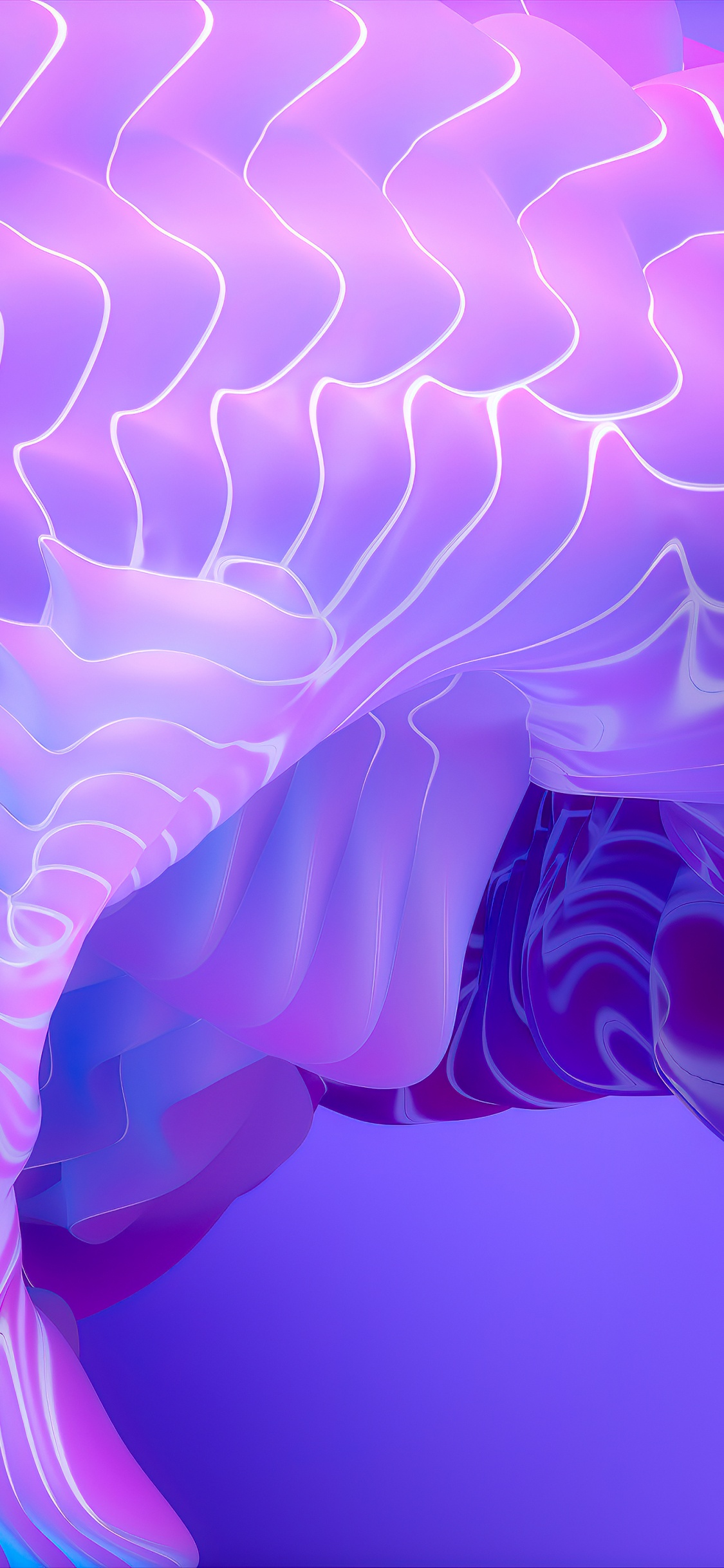 Art Fractal, Eau, Purple, Les Invertébrés Marins, Azure. Wallpaper in 1125x2436 Resolution