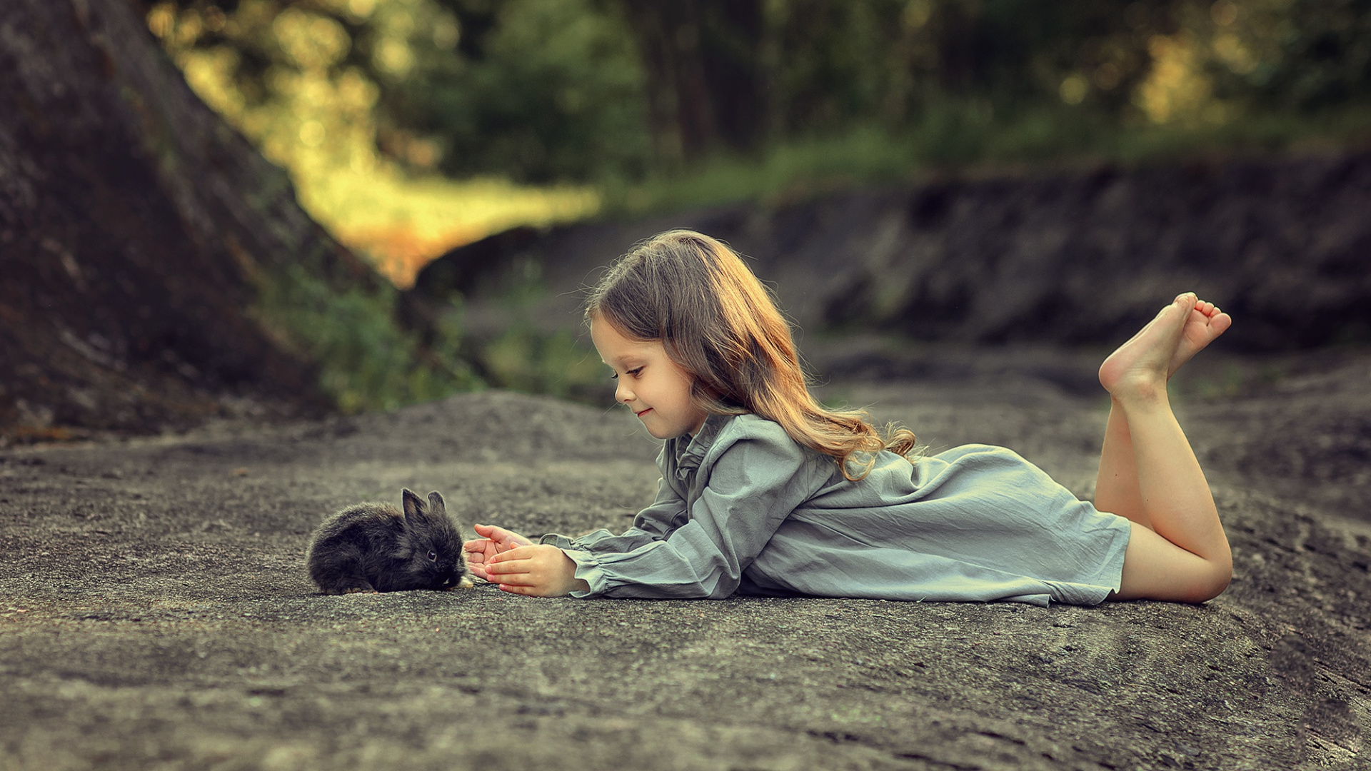 Nature, Beauty, Tree, Sitting, Grass. Wallpaper in 1920x1080 Resolution