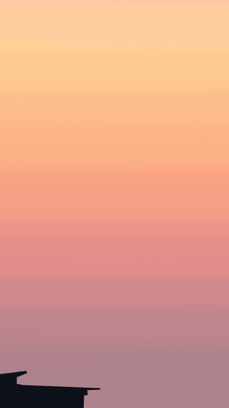 屋顶, 橙色, 日落, 琥珀色, 晚上 壁纸 750x1334 允许